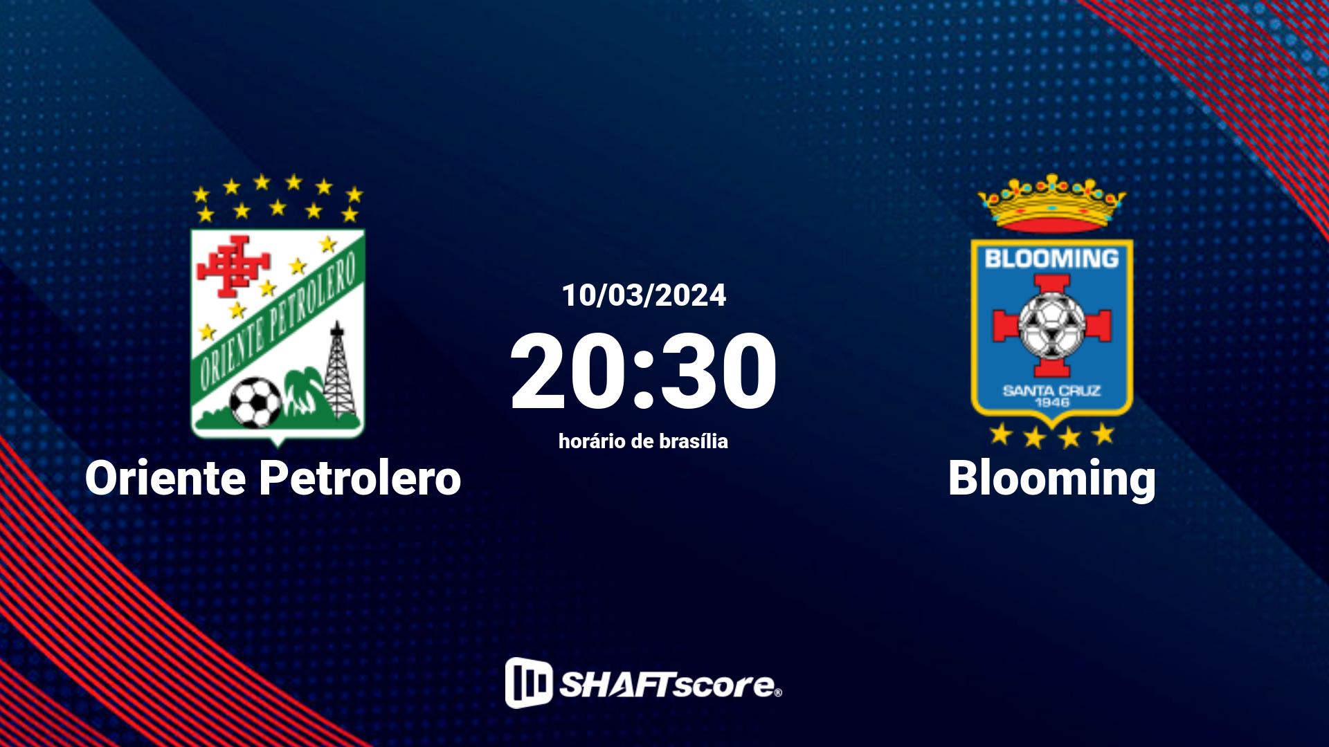 Estatísticas do jogo Oriente Petrolero vs Blooming 10.03 20:30