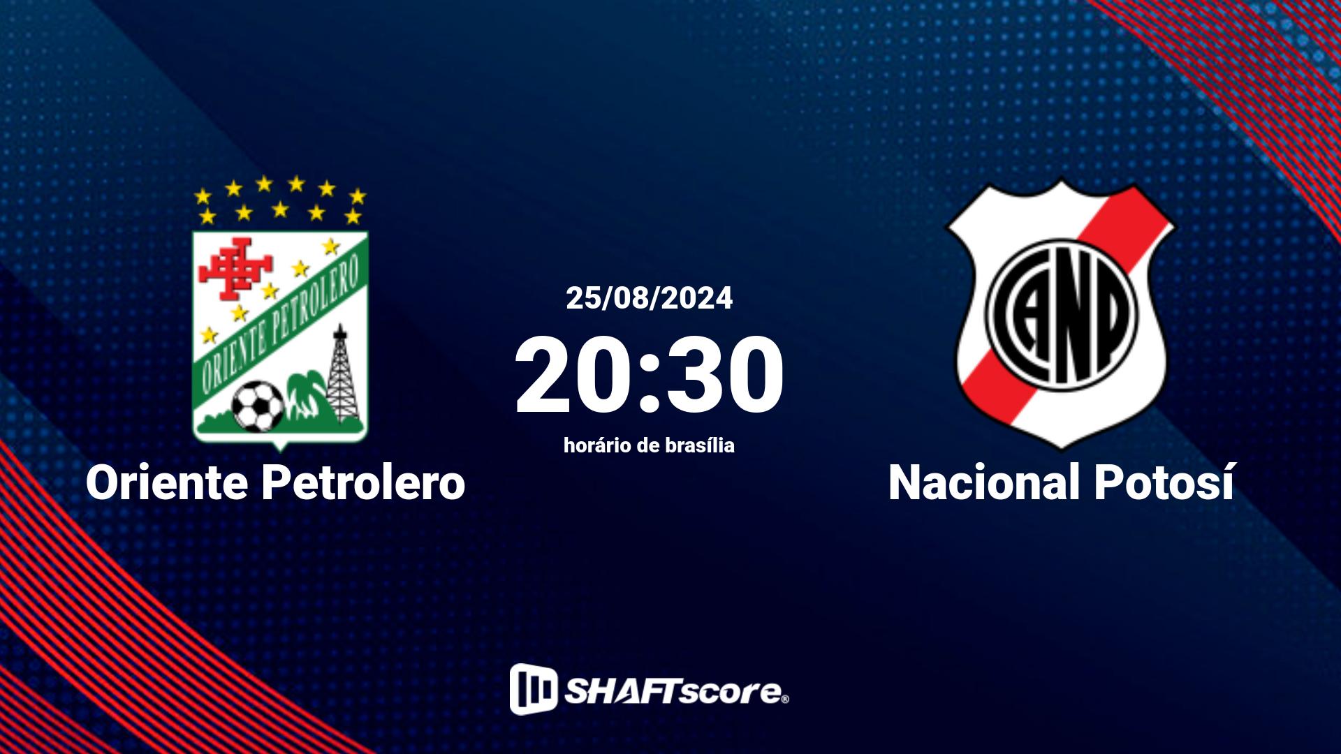 Estatísticas do jogo Oriente Petrolero vs Nacional Potosí 25.08 20:30