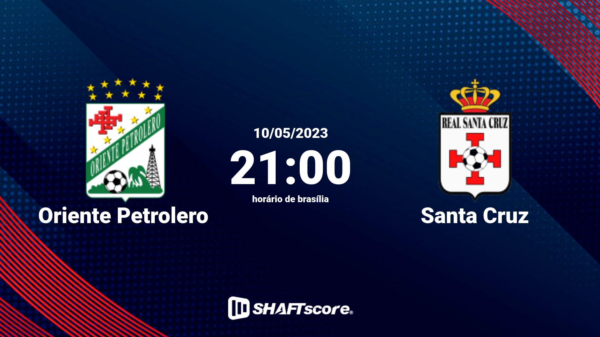 Estatísticas do jogo Oriente Petrolero vs Santa Cruz 10.05 21:00