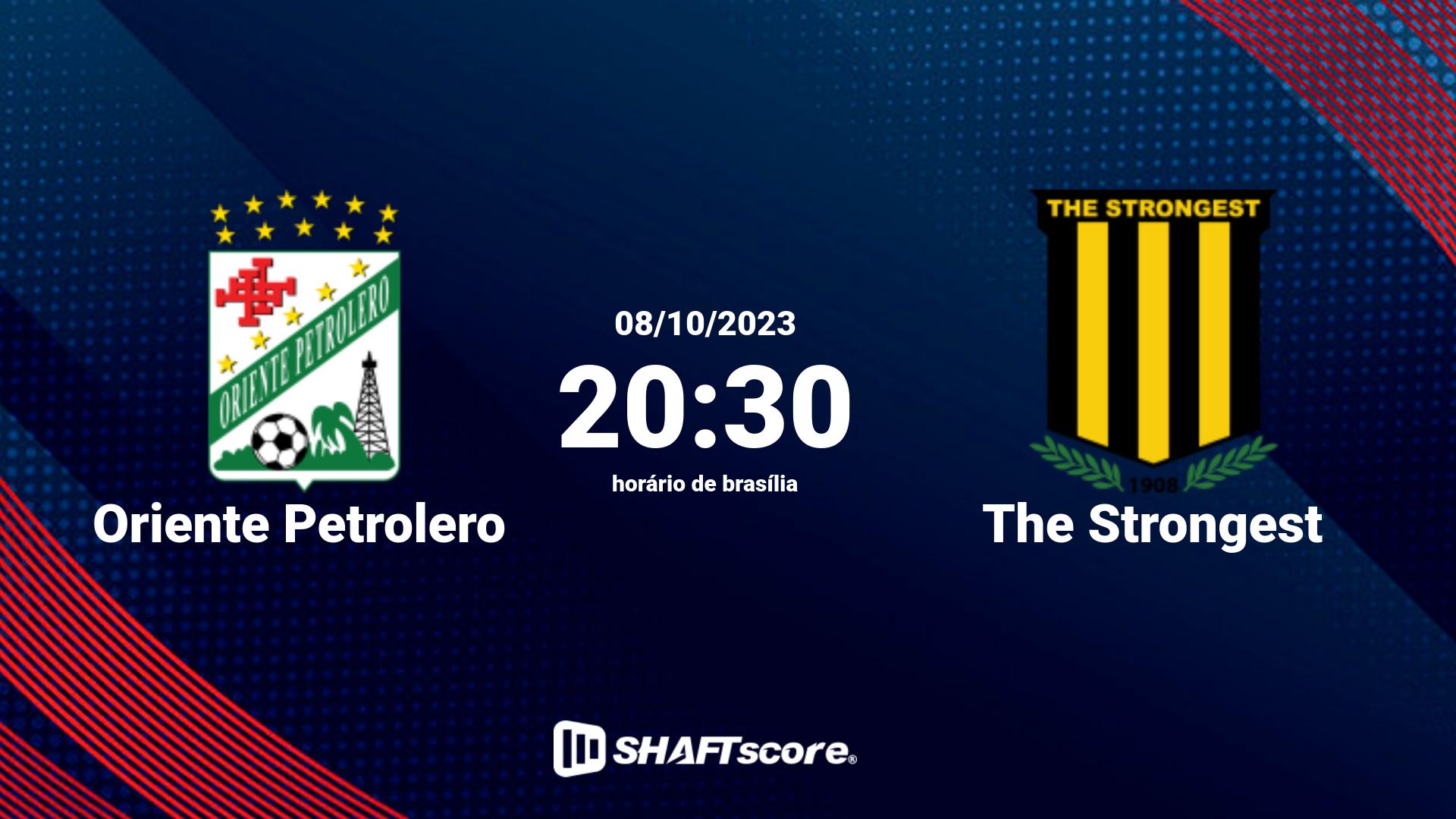 Estatísticas do jogo Oriente Petrolero vs The Strongest 08.10 20:30