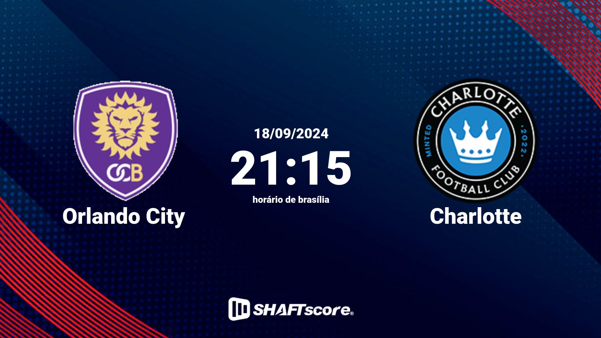 Estatísticas do jogo Orlando City vs Charlotte 18.09 21:15