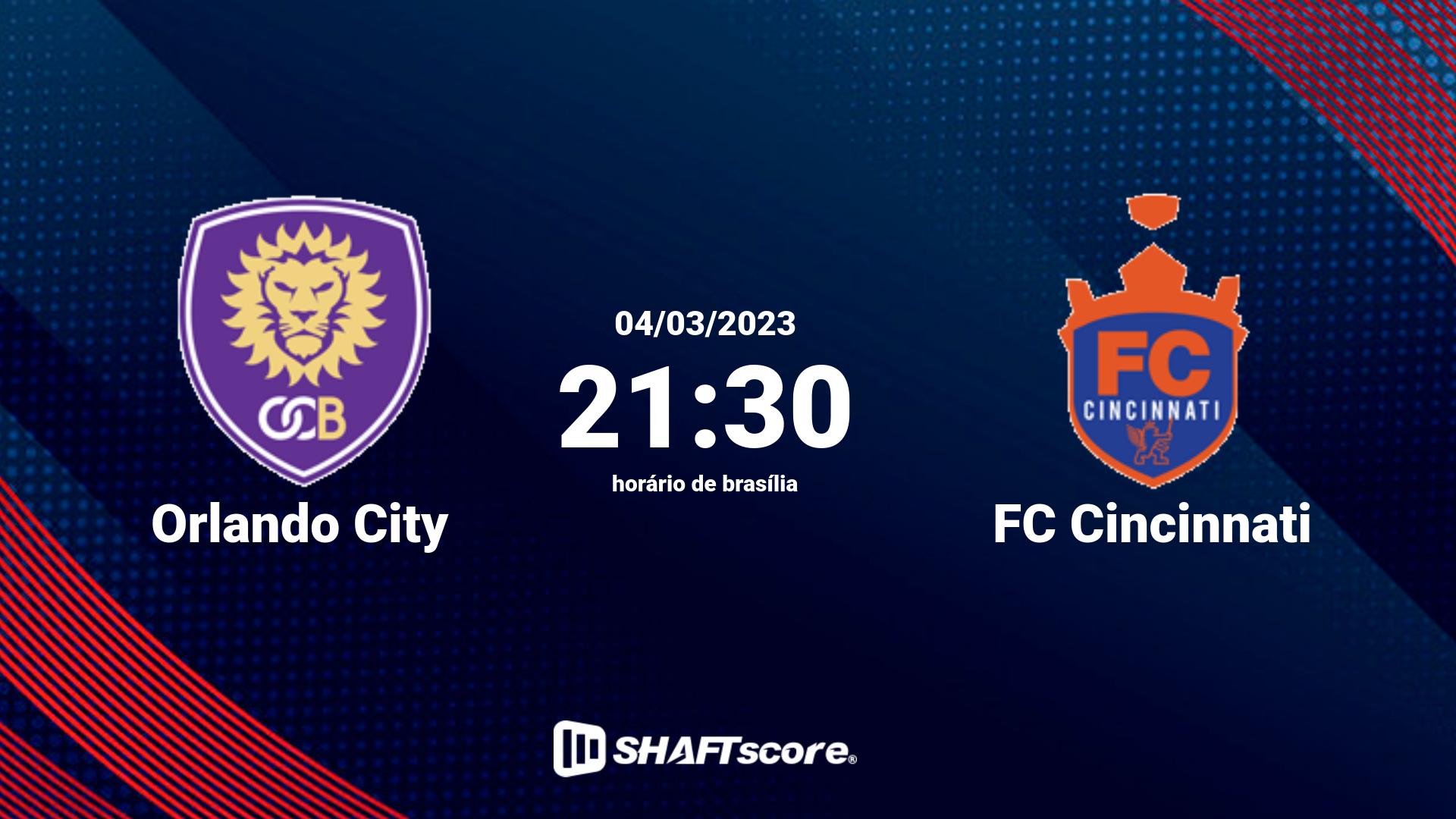 Estatísticas do jogo Orlando City vs FC Cincinnati 04.03 21:30