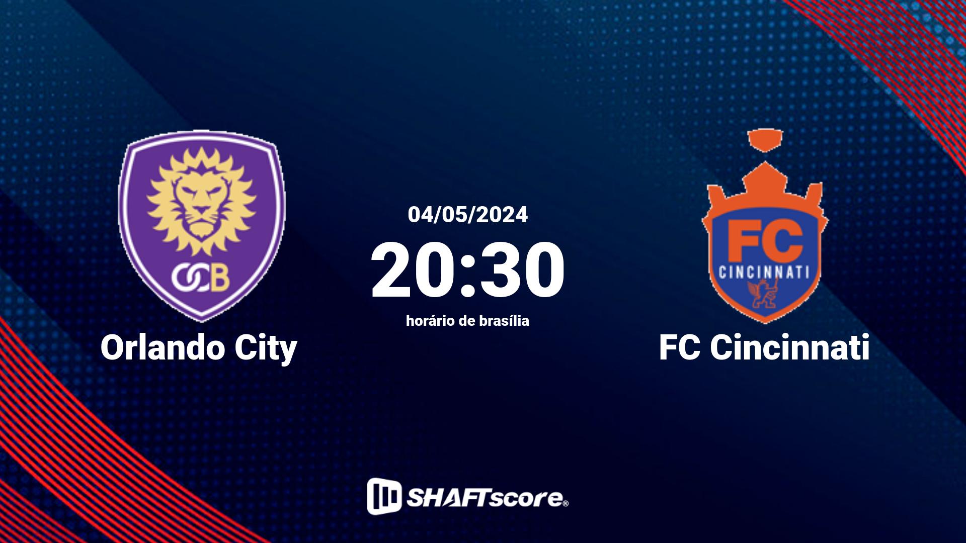 Estatísticas do jogo Orlando City vs FC Cincinnati 04.05 20:30