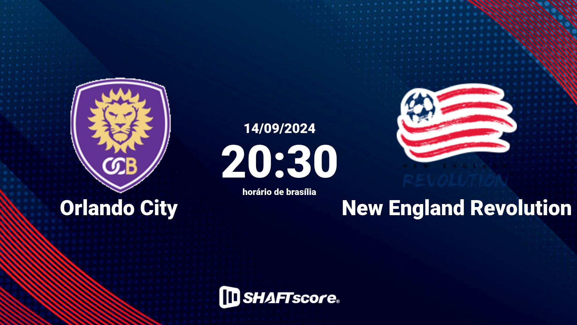 Estatísticas do jogo Orlando City vs New England Revolution 14.09 20:30