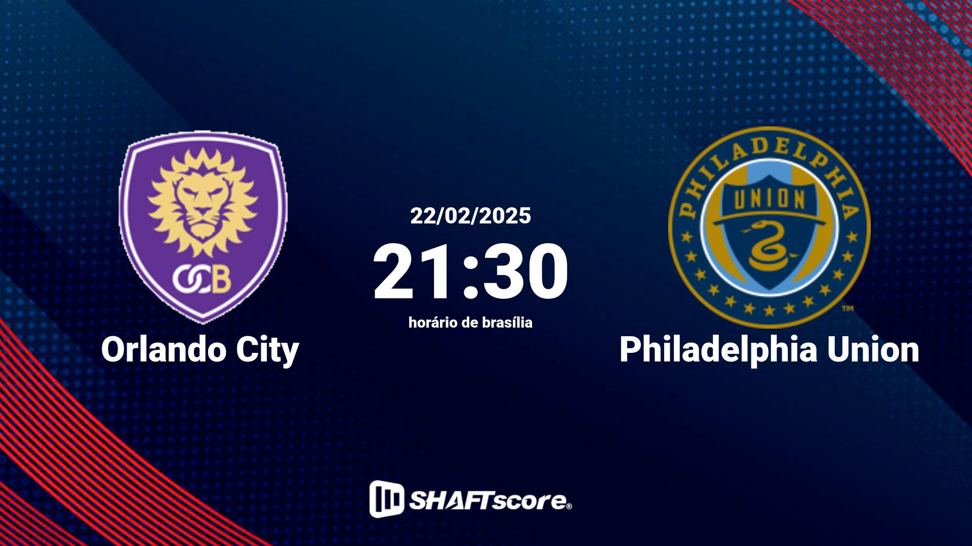 Estatísticas do jogo Orlando City vs Philadelphia Union 22.02 21:30