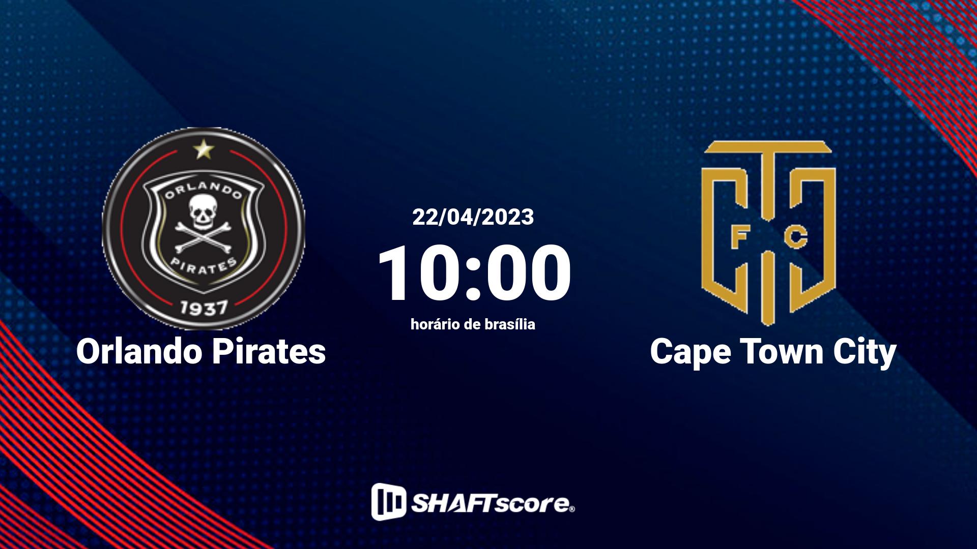 Estatísticas do jogo Orlando Pirates vs Cape Town City 22.04 10:00