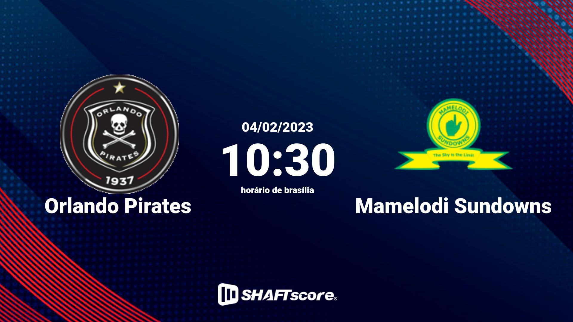 Estatísticas do jogo Orlando Pirates vs Mamelodi Sundowns 04.02 10:30