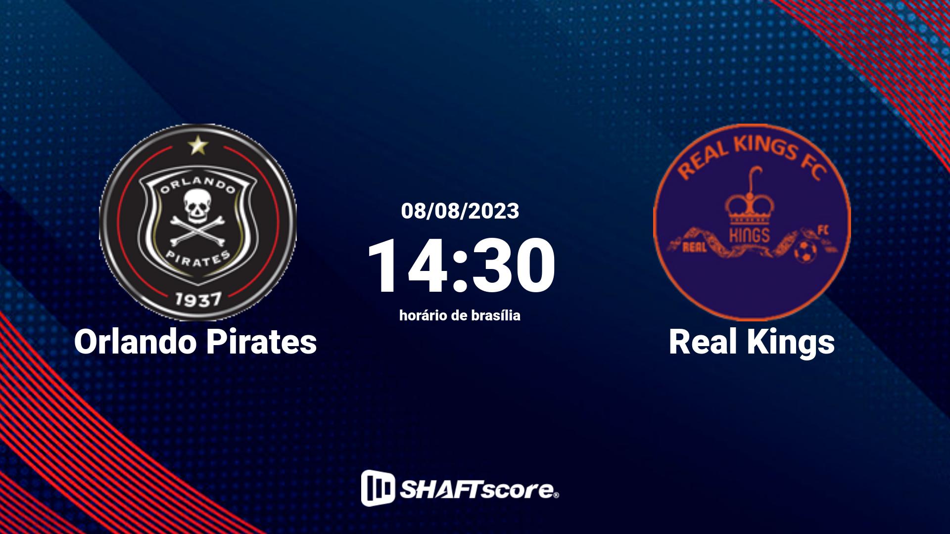 Estatísticas do jogo Orlando Pirates vs Real Kings 08.08 14:30