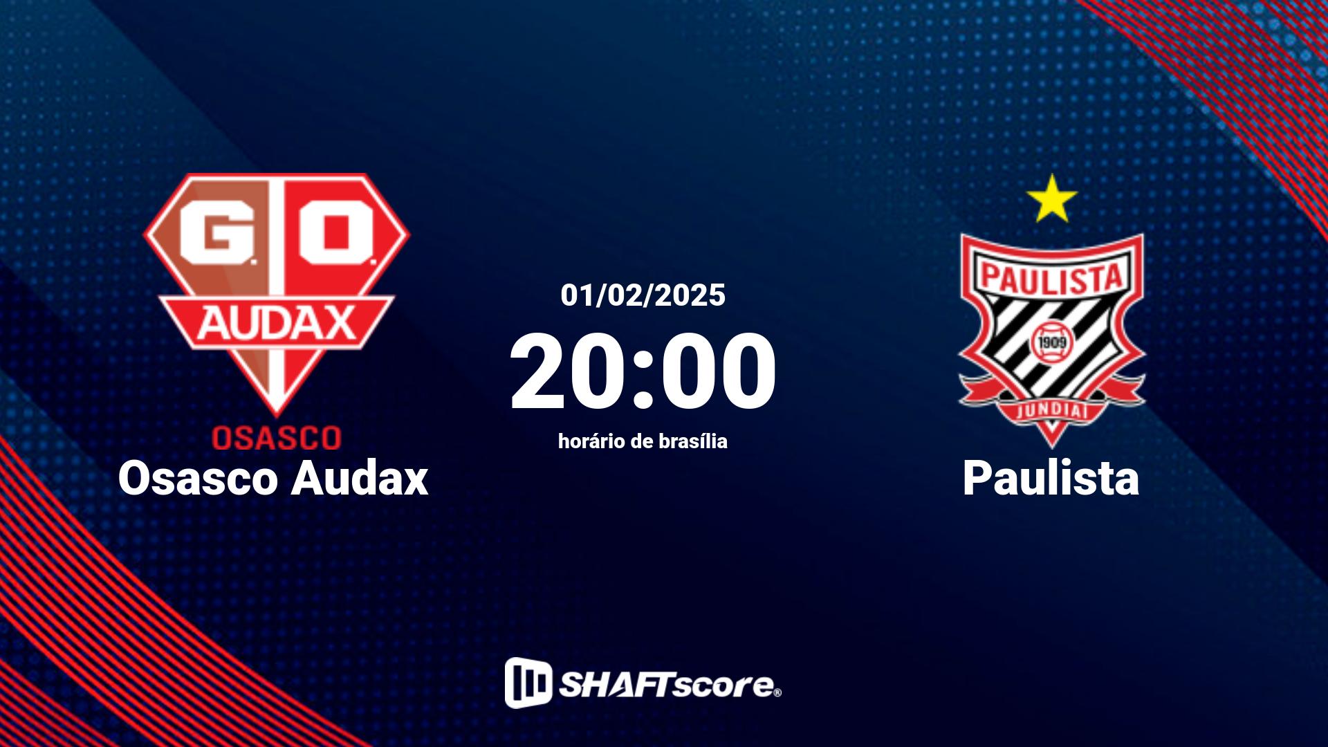 Estatísticas do jogo Osasco Audax vs Paulista 01.02 20:00