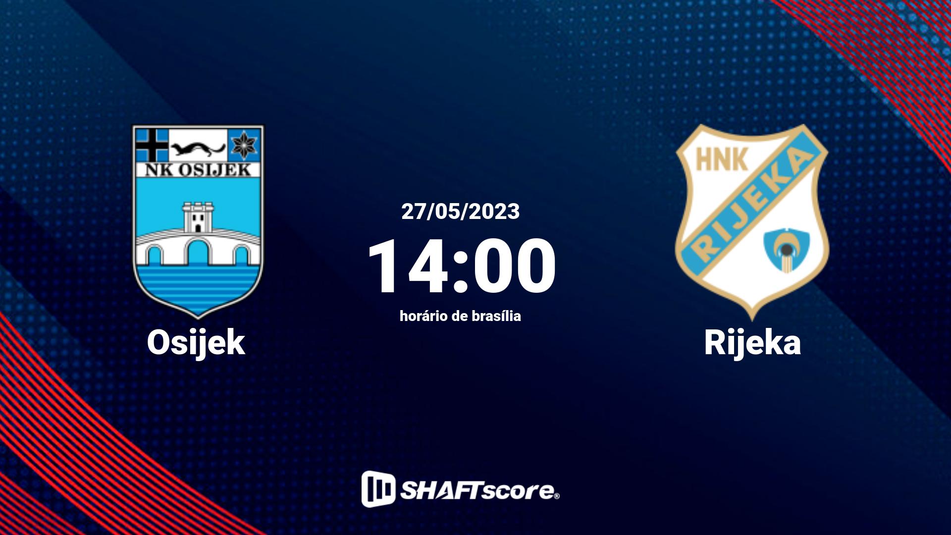 Estatísticas do jogo Osijek vs Rijeka 27.05 14:00