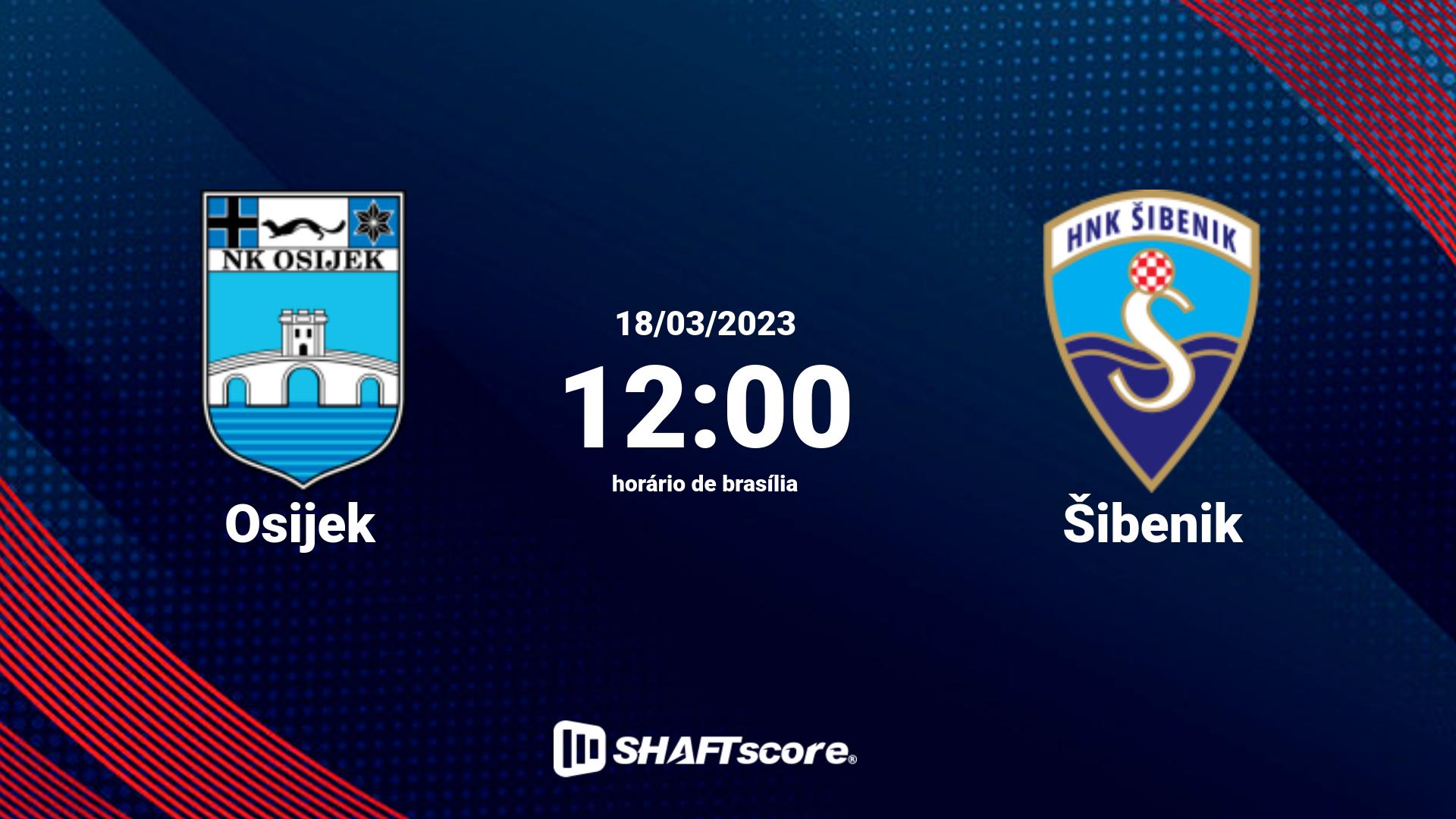 Estatísticas do jogo Osijek vs Šibenik 18.03 12:00