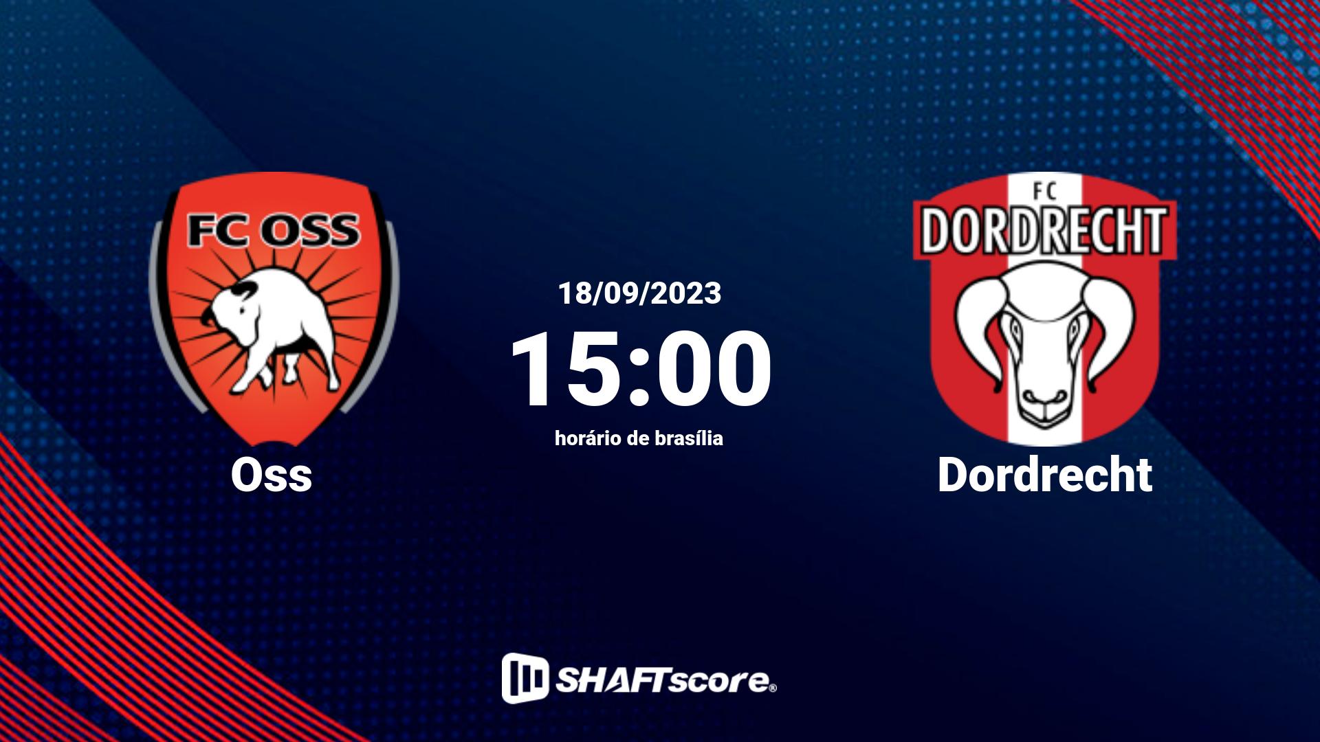 Estatísticas do jogo Oss vs Dordrecht 18.09 15:00