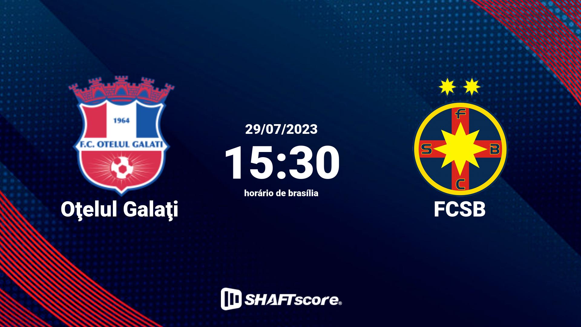 Estatísticas do jogo Oţelul Galaţi vs FCSB 29.07 15:30