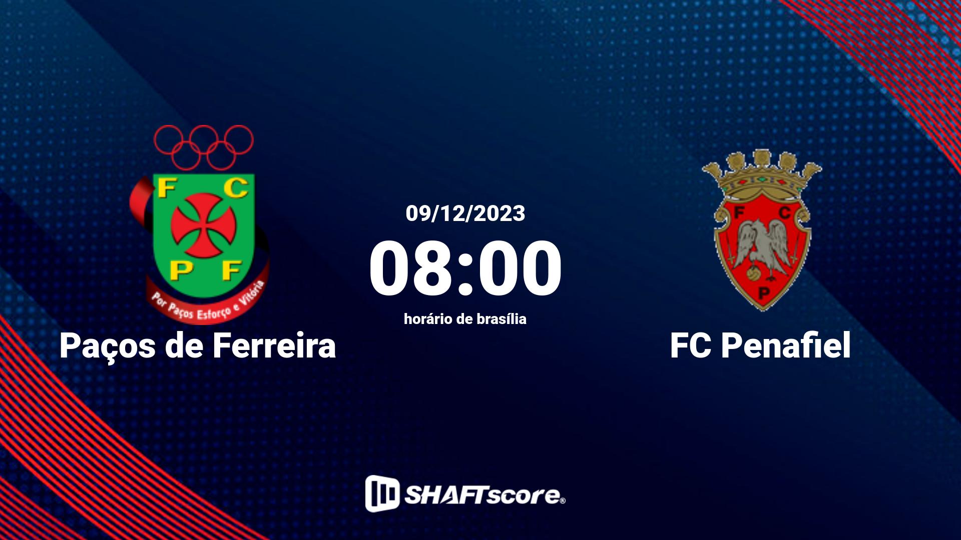 Estatísticas do jogo Paços de Ferreira vs FC Penafiel 09.12 08:00