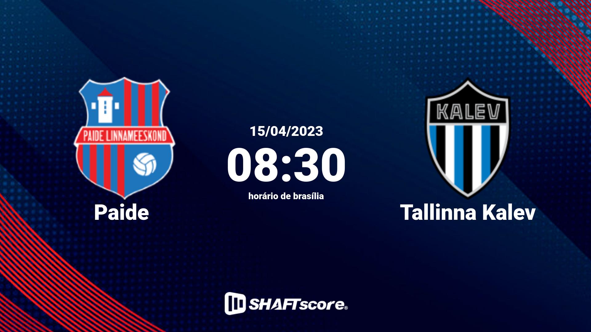 Estatísticas do jogo Paide vs Tallinna Kalev 15.04 08:30