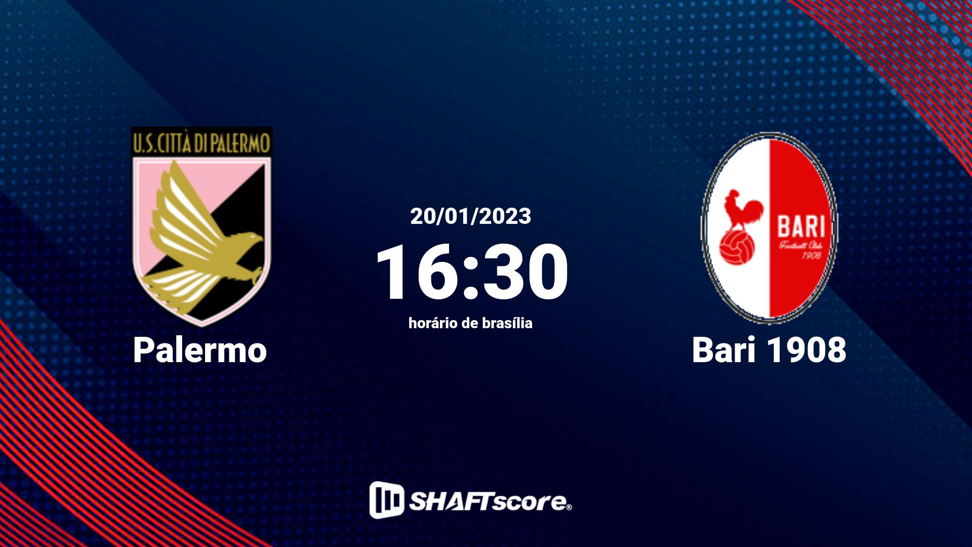 Estatísticas do jogo Palermo vs Bari 1908 20.01 16:30