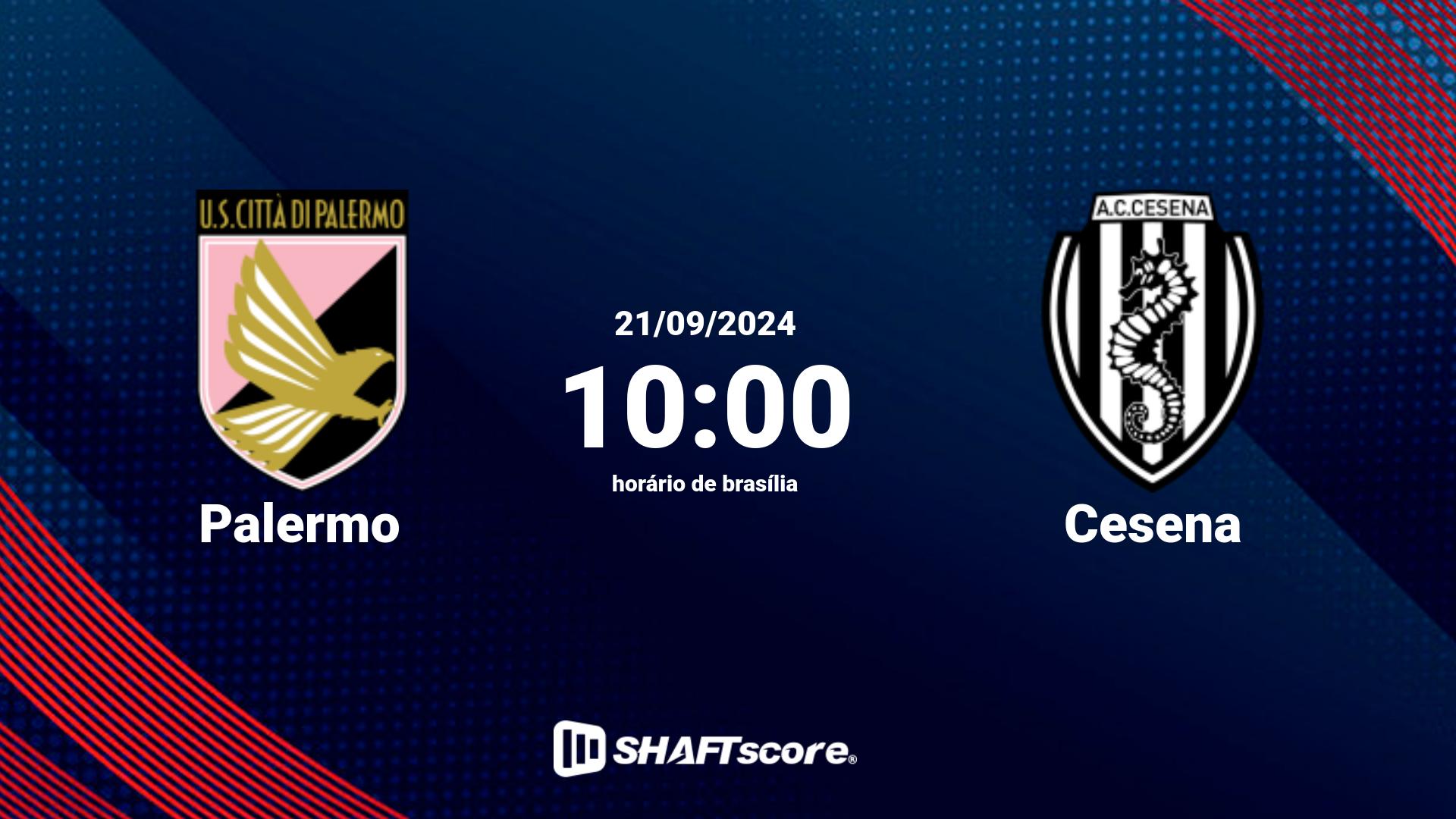 Estatísticas do jogo Palermo vs Cesena 21.09 10:00