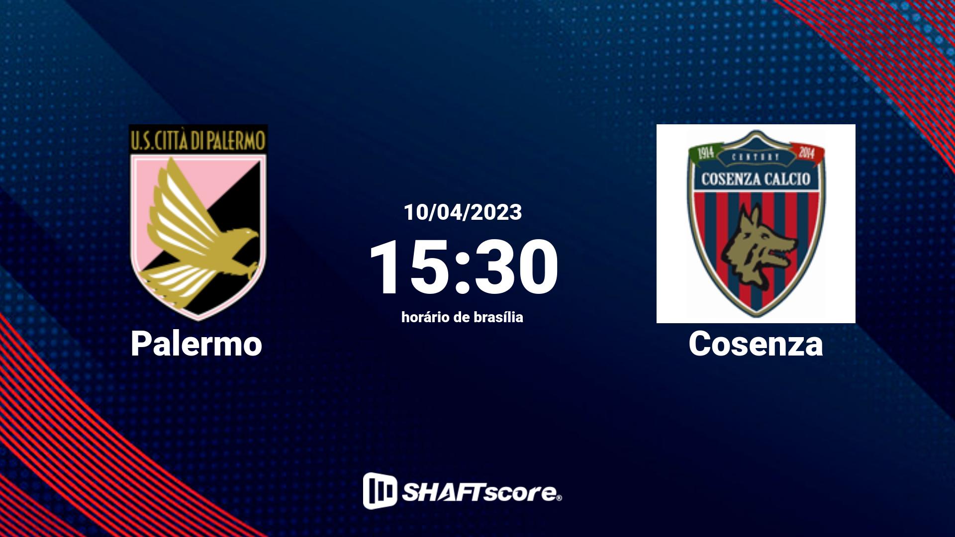 Estatísticas do jogo Palermo vs Cosenza 10.04 15:30