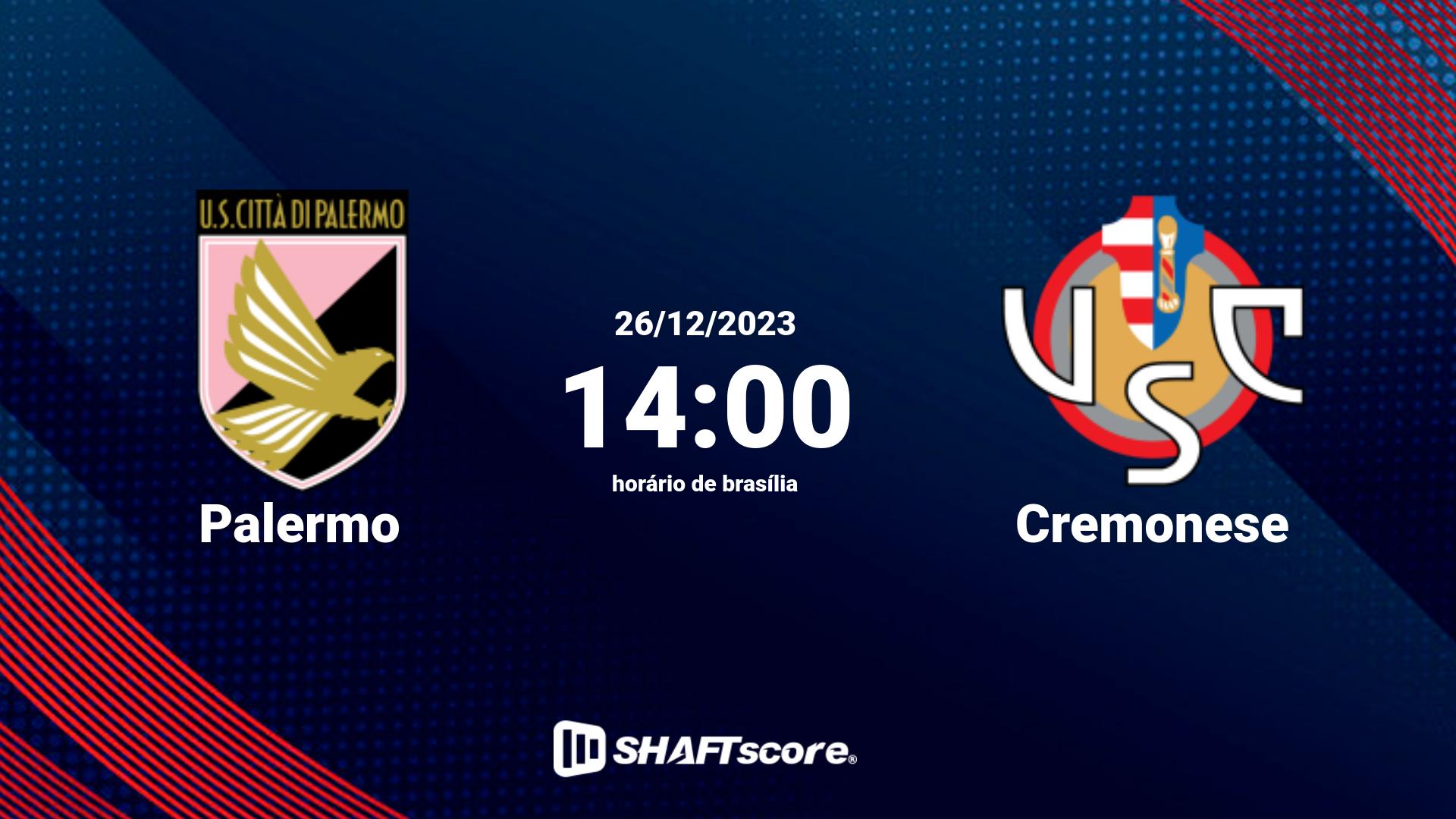 Estatísticas do jogo Palermo vs Cremonese 26.12 14:00