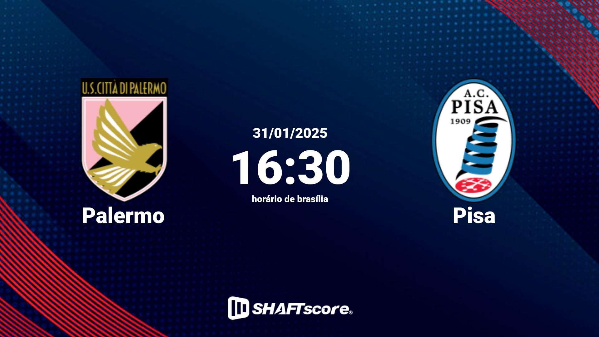 Estatísticas do jogo Palermo vs Pisa 31.01 16:30