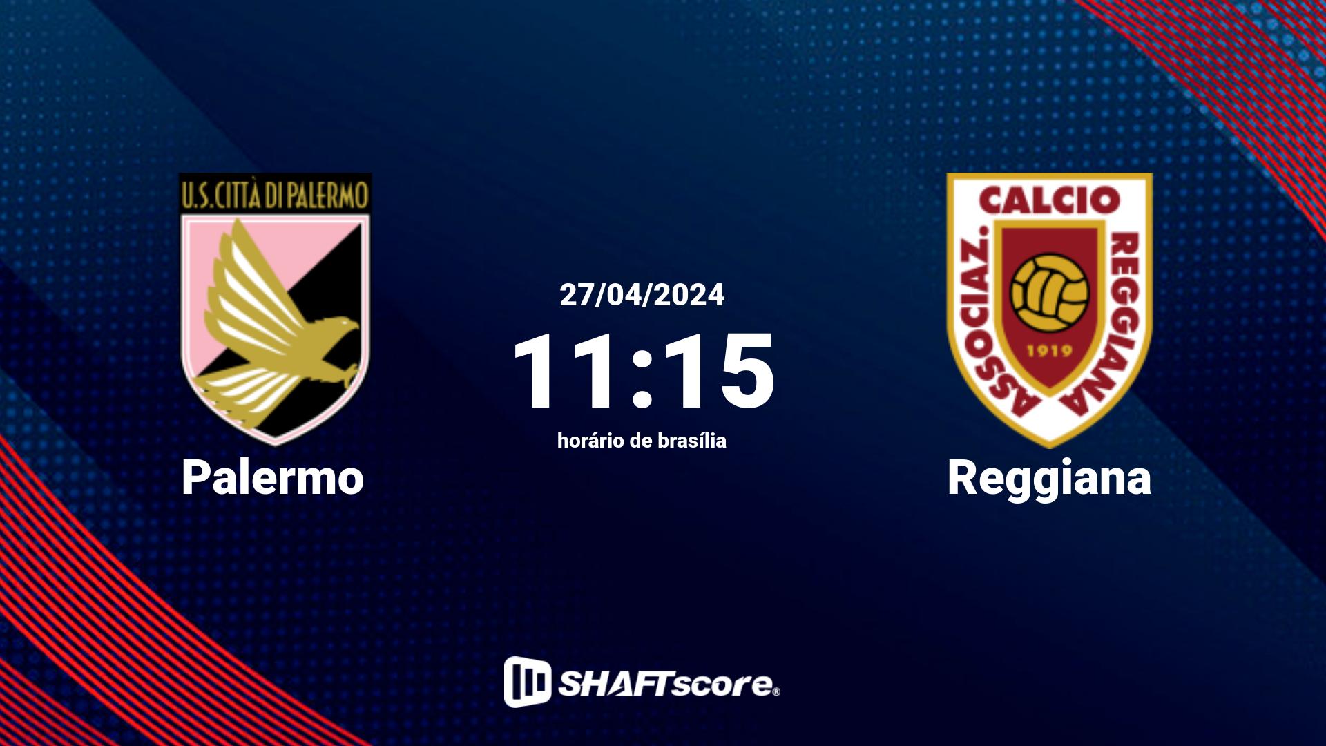 Estatísticas do jogo Palermo vs Reggiana 27.04 11:15