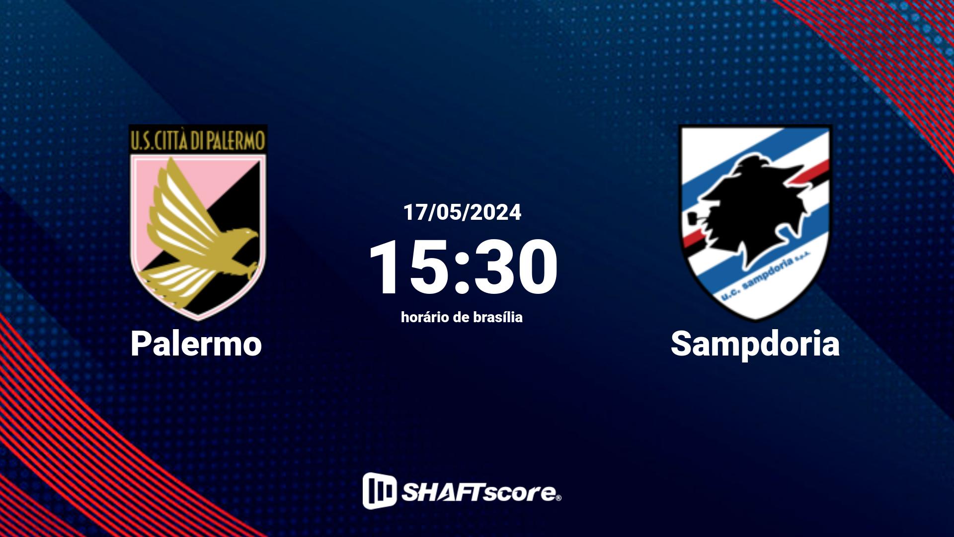 Estatísticas do jogo Palermo vs Sampdoria 17.05 15:30