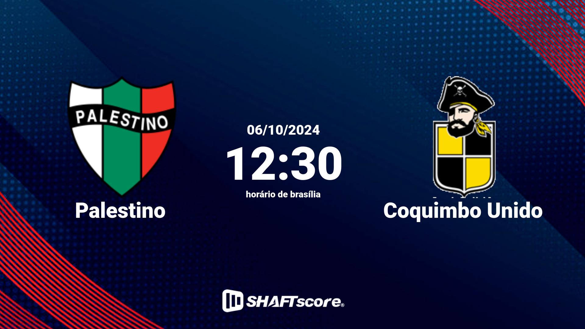 Estatísticas do jogo Palestino vs Coquimbo Unido 06.10 12:30