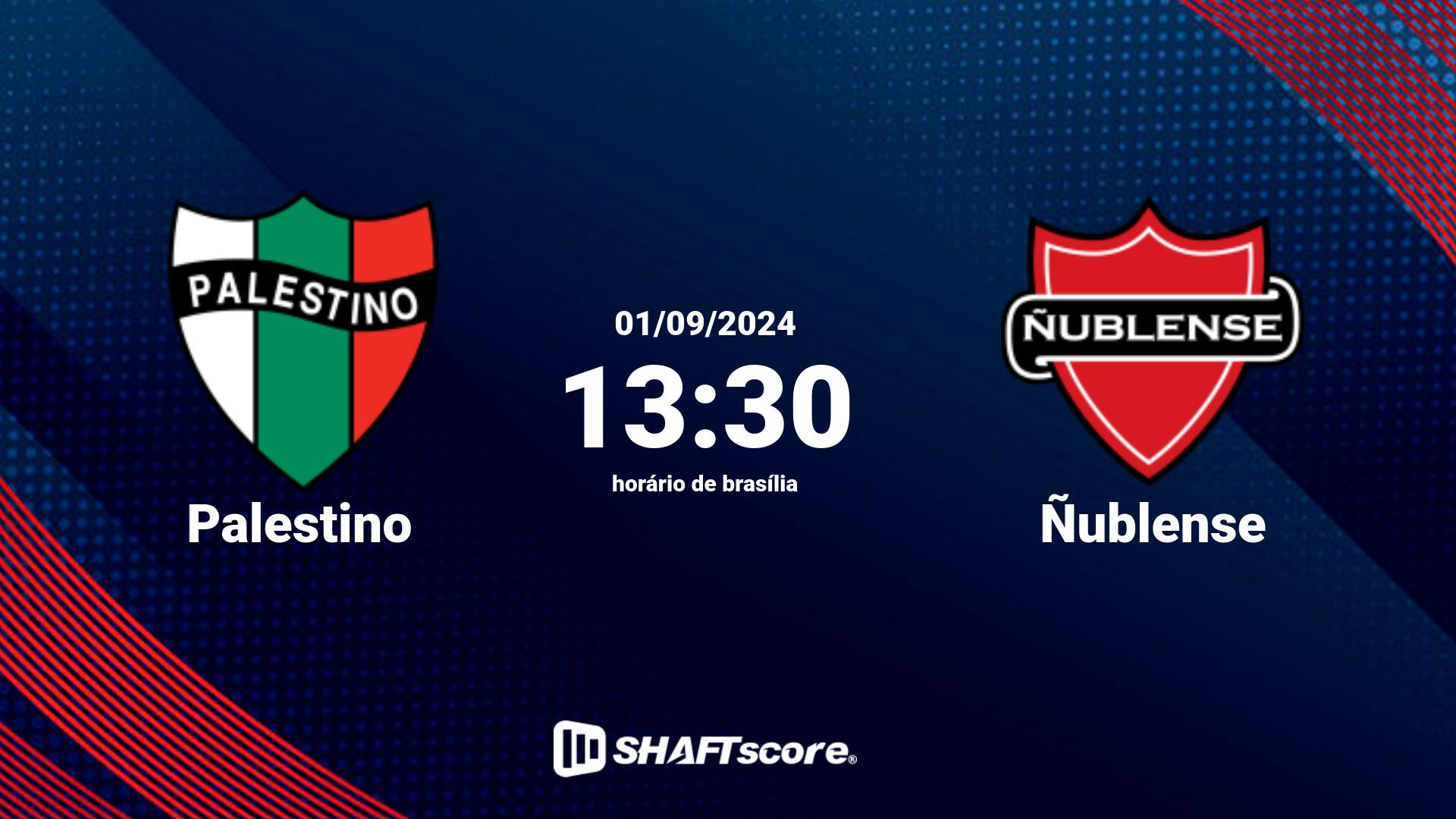 Estatísticas do jogo Palestino vs Ñublense 01.09 13:30