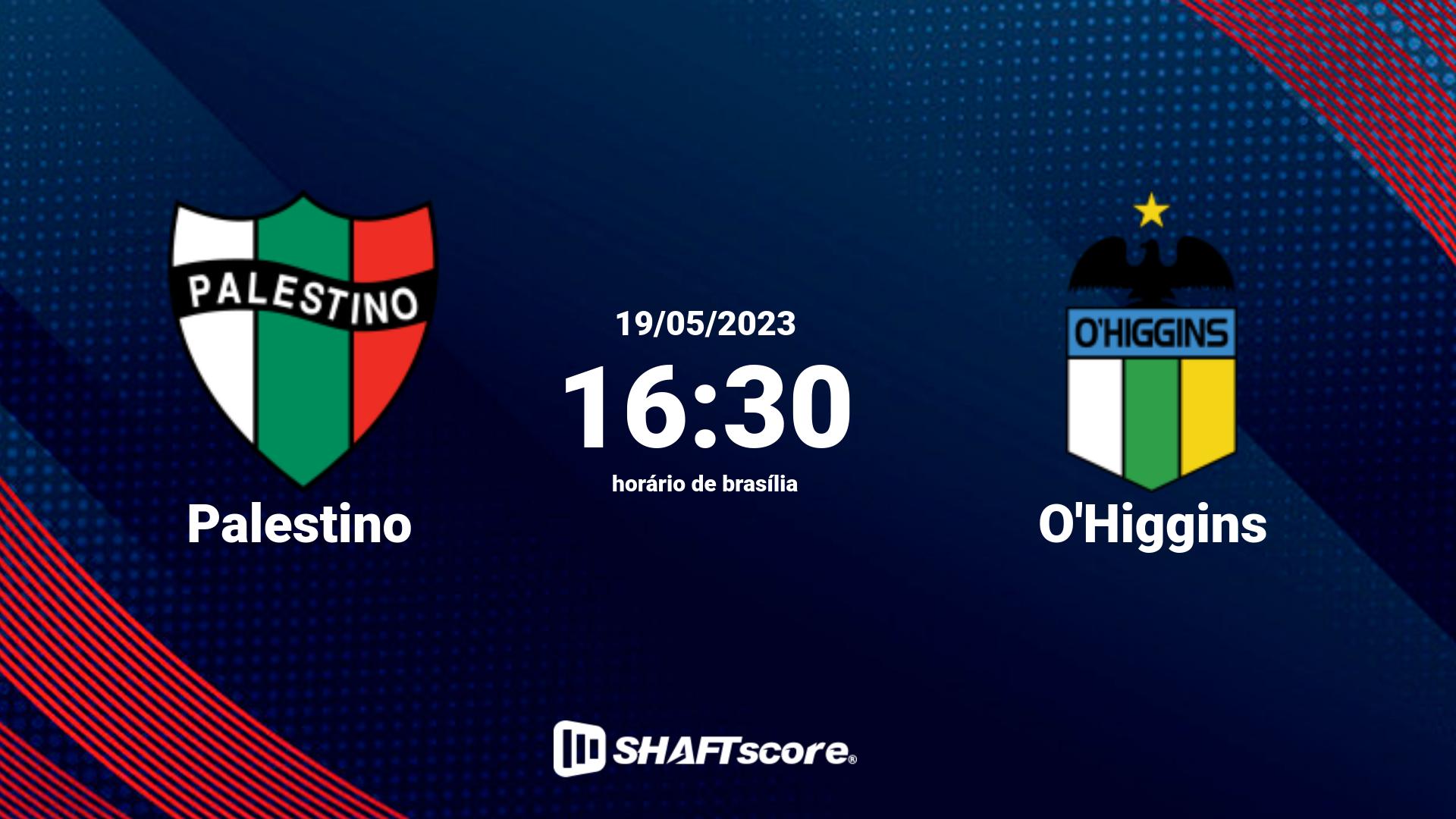 Estatísticas do jogo Palestino vs O'Higgins 19.05 16:30