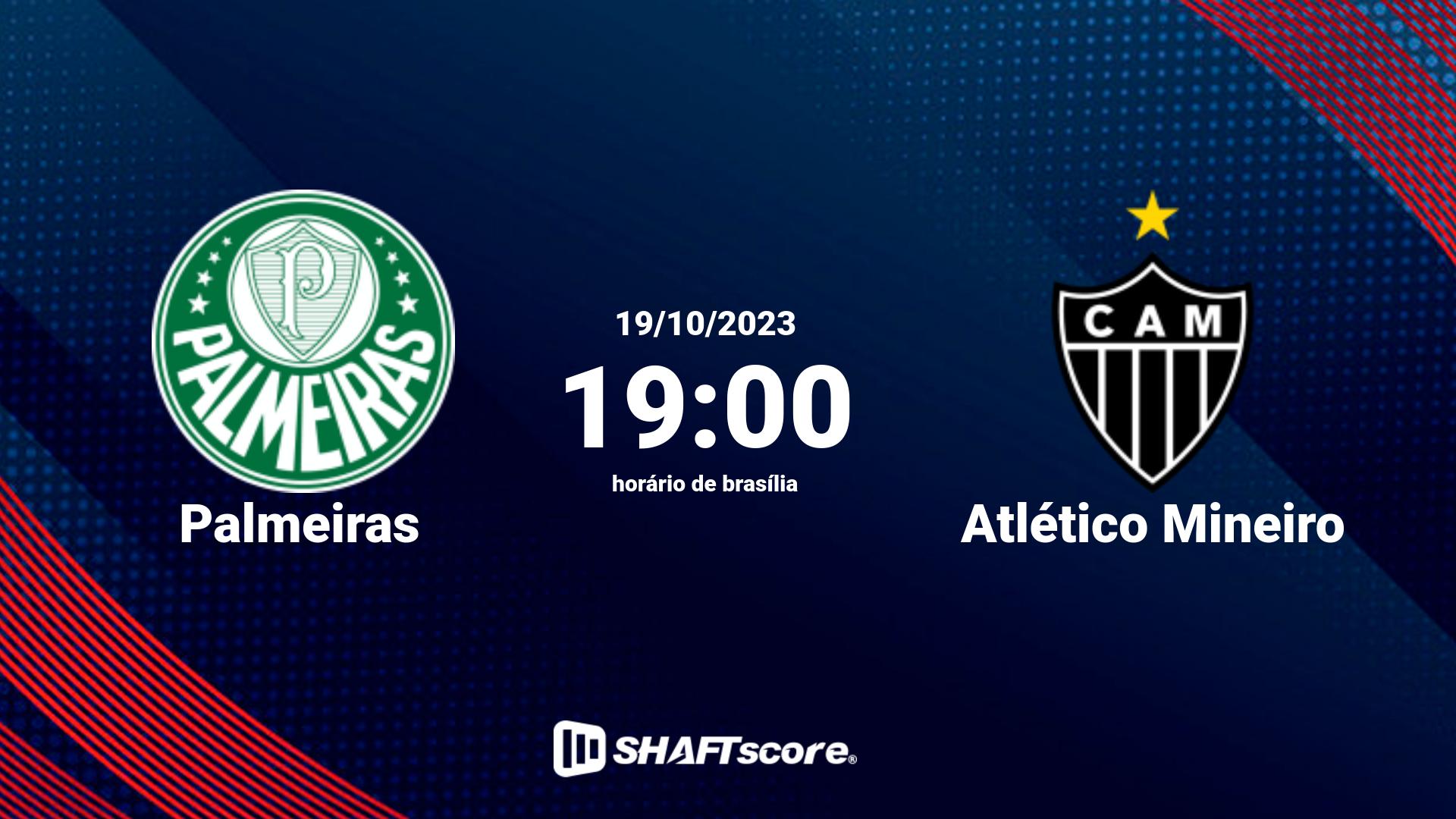 Estatísticas do jogo Palmeiras vs Atlético Mineiro 19.10 19:00