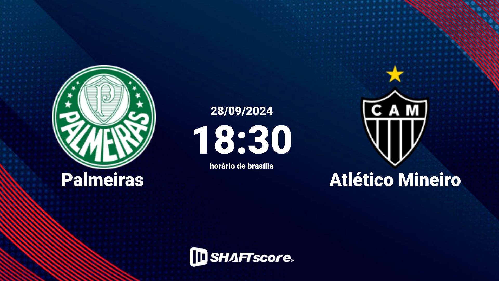 Estatísticas do jogo Palmeiras vs Atlético Mineiro 28.09 18:30