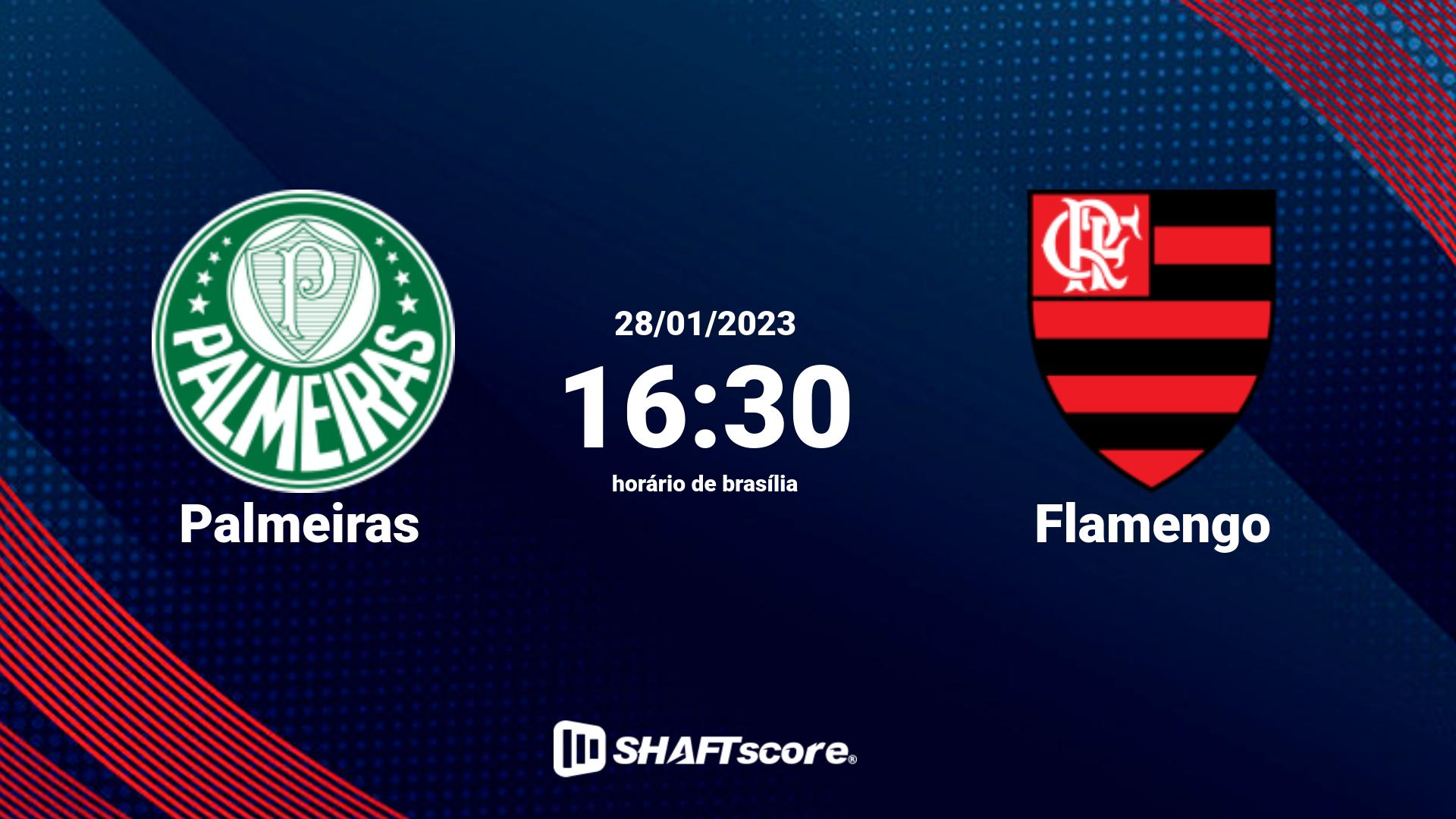 Estatísticas do jogo Palmeiras vs Flamengo 28.01 16:30