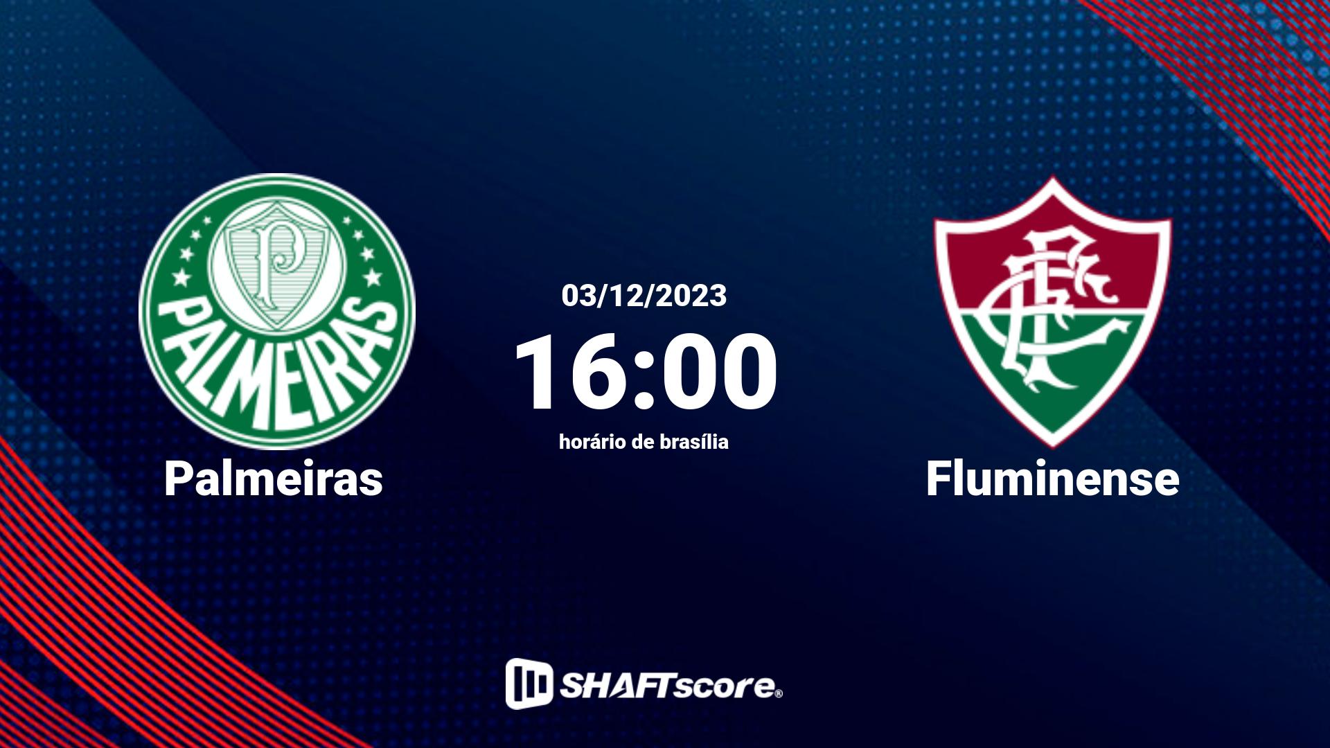 Estatísticas do jogo Palmeiras vs Fluminense 03.12 16:00