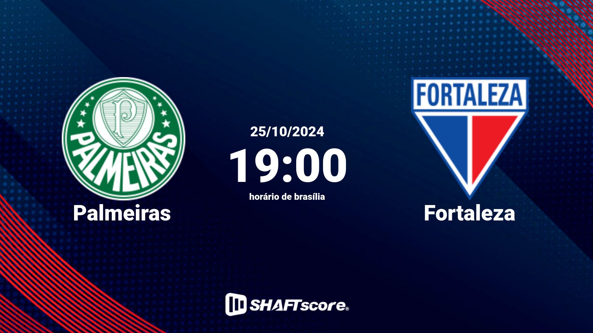 Estatísticas do jogo Palmeiras vs Fortaleza 26.10 16:30