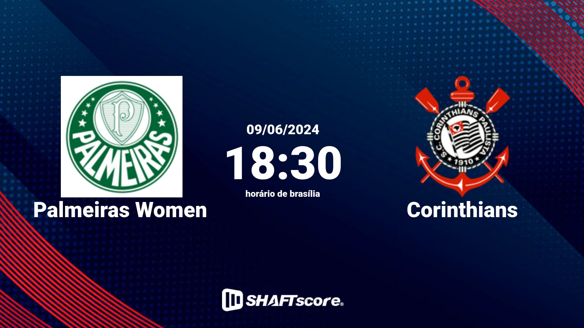 Estatísticas do jogo Palmeiras Women vs Corinthians 09.06 18:30