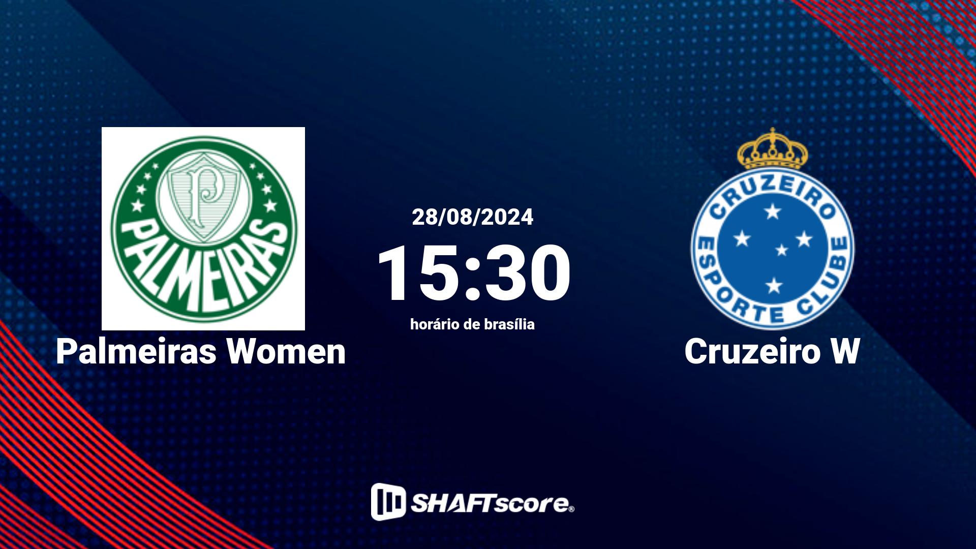 Estatísticas do jogo Palmeiras Women vs Cruzeiro W 28.08 15:30