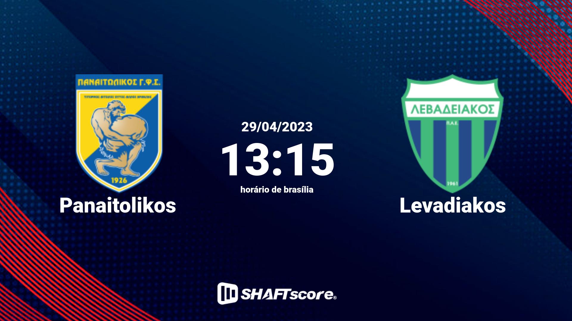 Estatísticas do jogo Panaitolikos vs Levadiakos 29.04 13:15