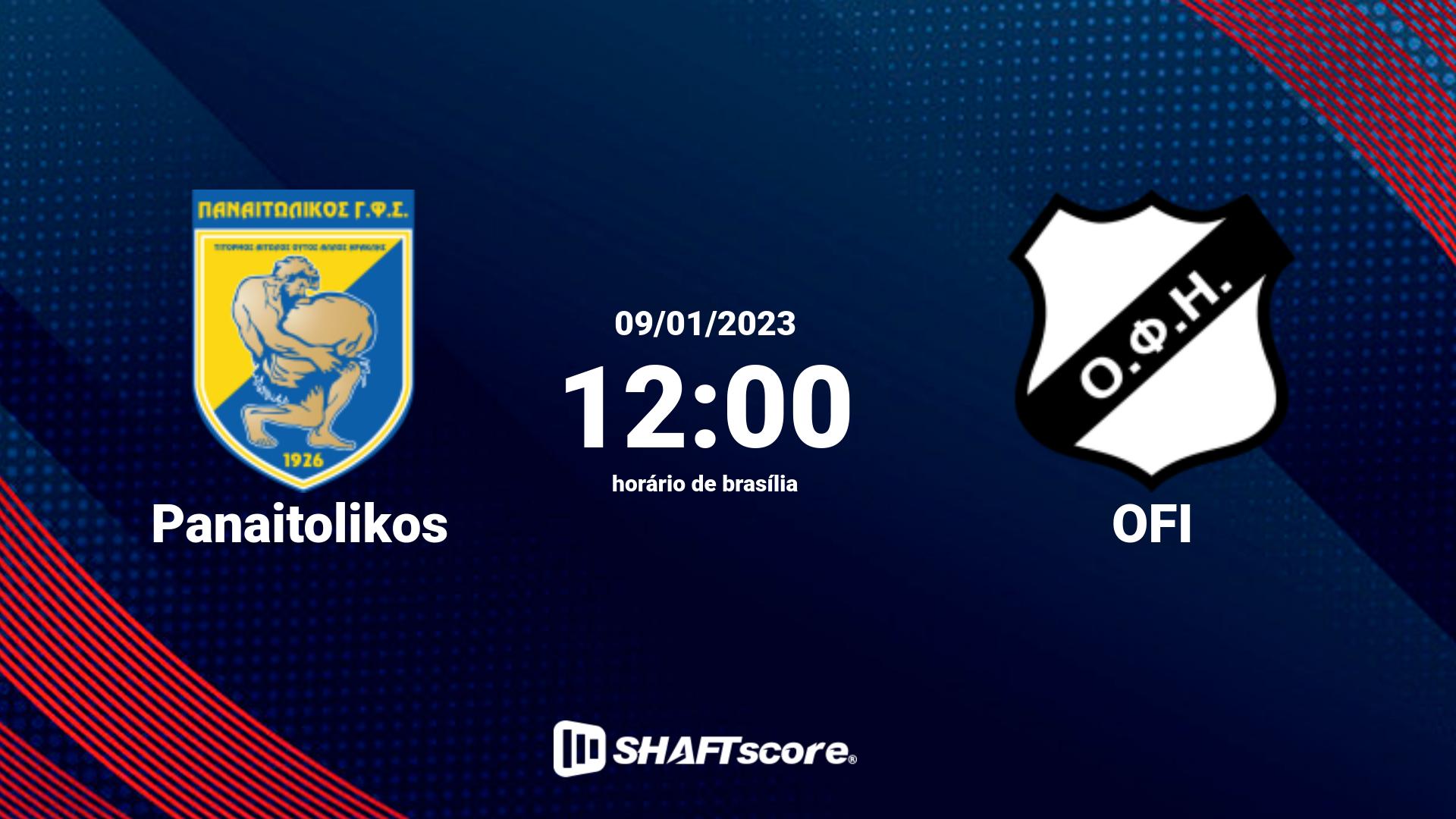 Estatísticas do jogo Panaitolikos vs OFI 09.01 12:00