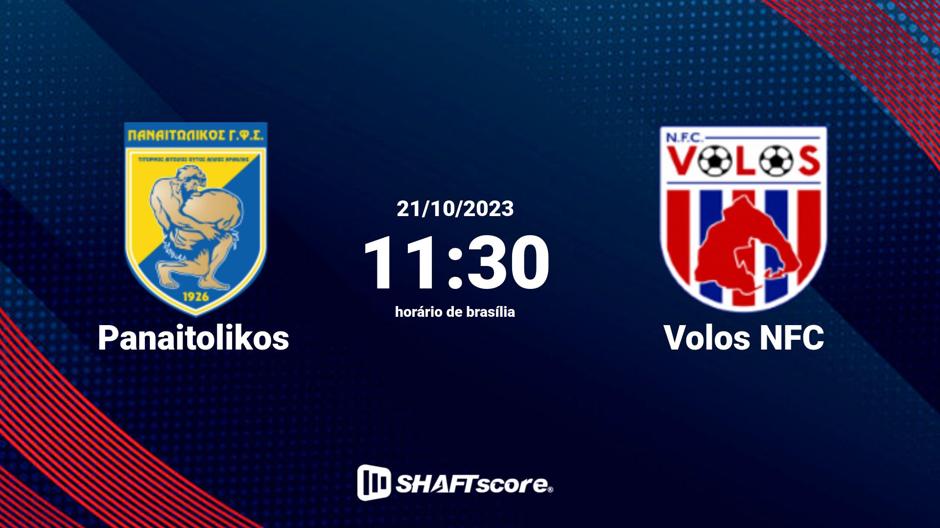 Estatísticas do jogo Panaitolikos vs Volos NFC 21.10 11:30