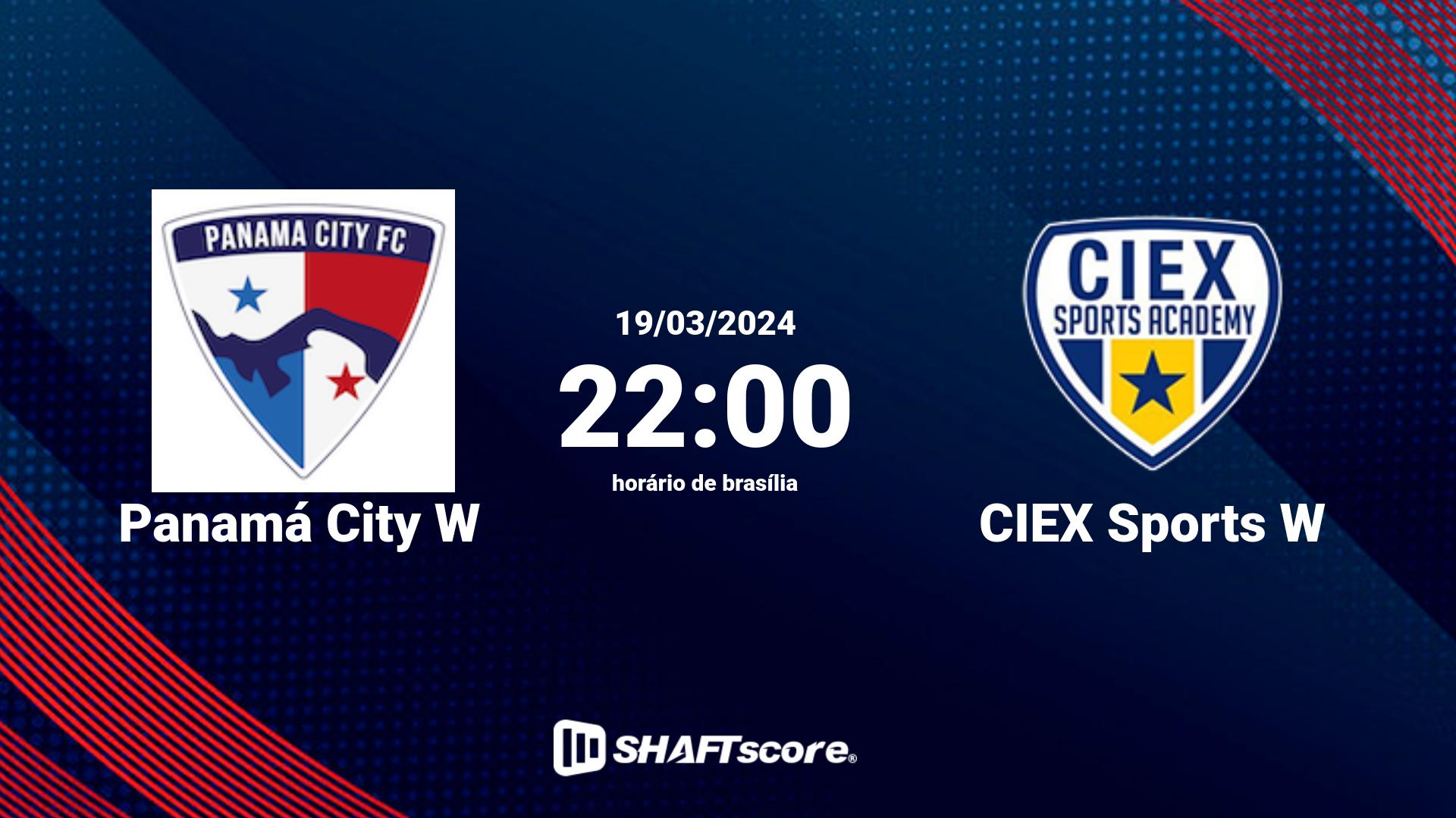 Estatísticas do jogo Panamá City W vs CIEX Sports W 19.03 22:00