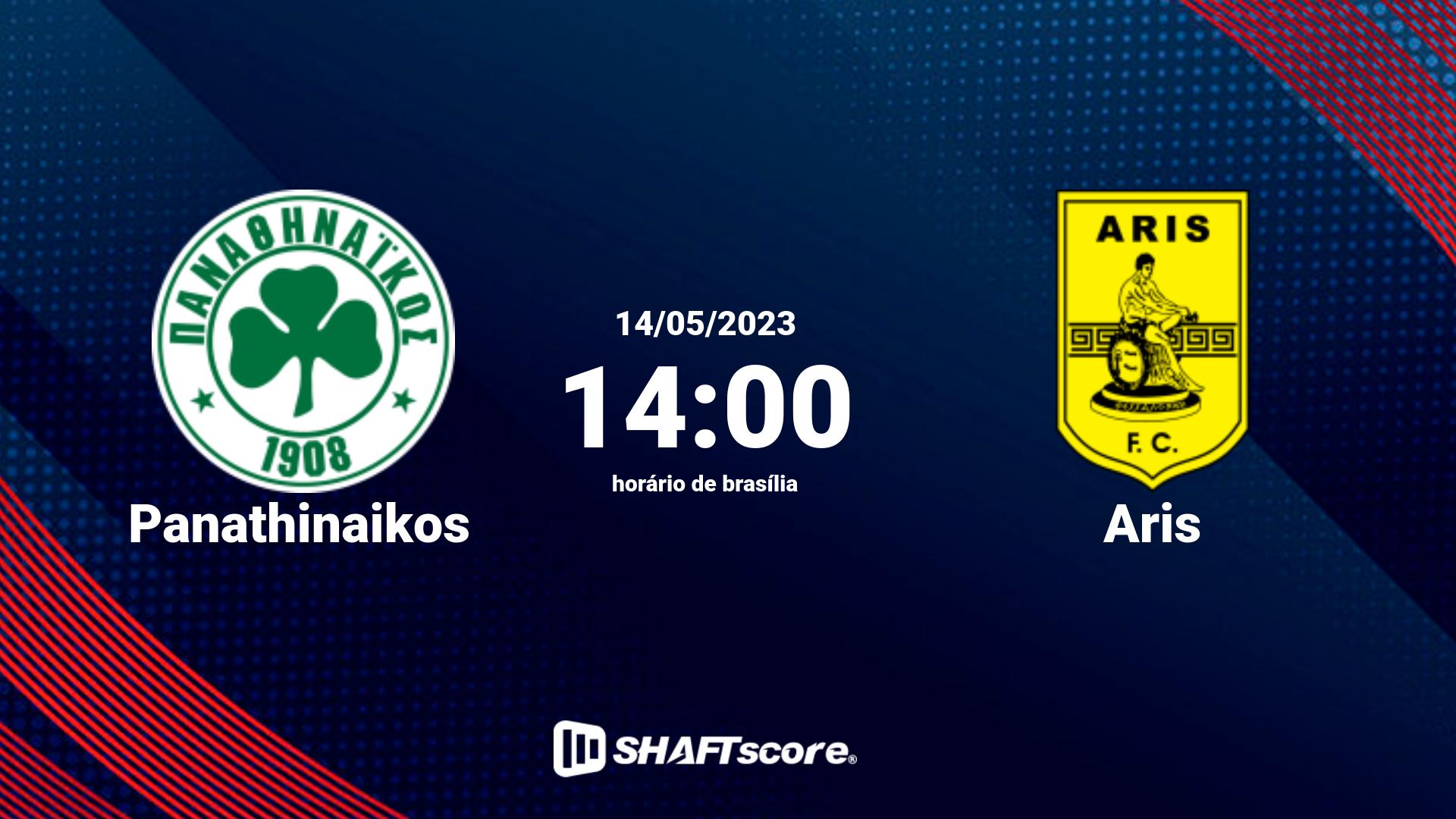 Estatísticas do jogo Panathinaikos vs Aris 14.05 14:00