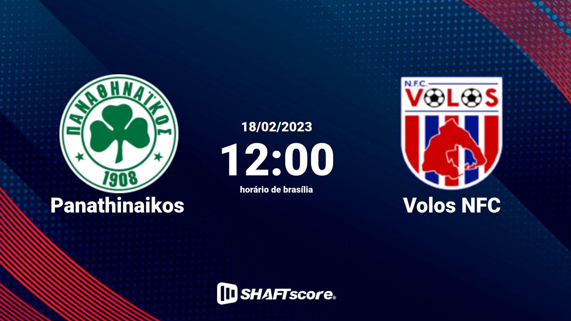 Estatísticas do jogo Panathinaikos vs Volos NFC 18.02 12:00