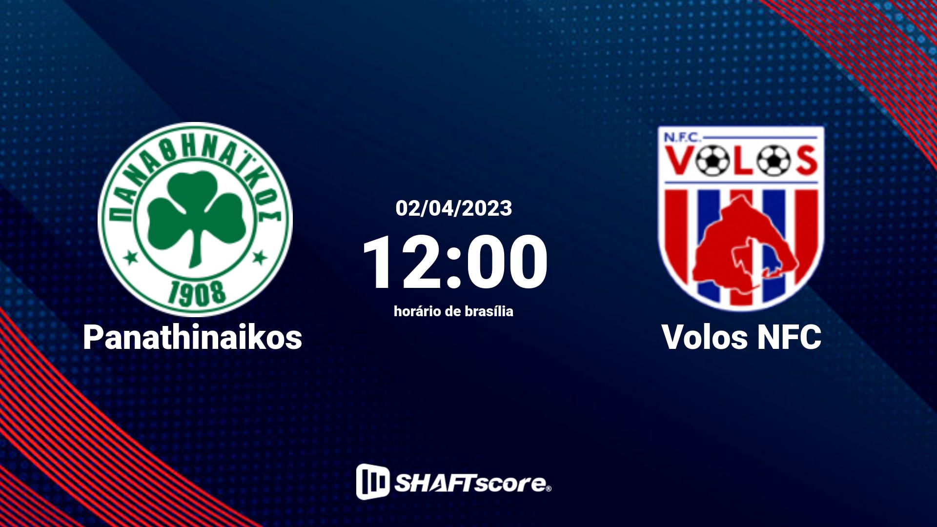 Estatísticas do jogo Panathinaikos vs Volos NFC 02.04 12:00