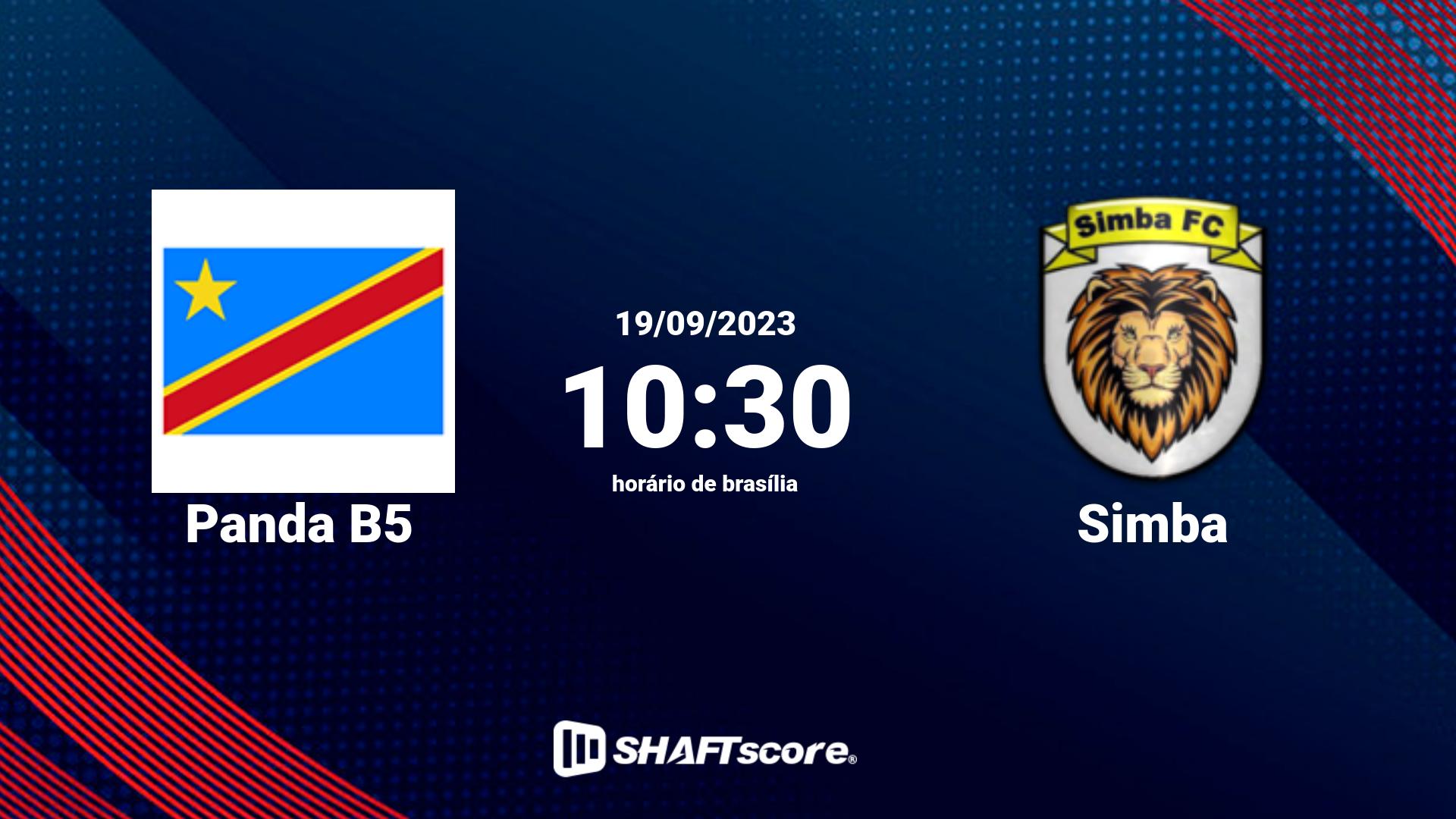 Estatísticas do jogo Panda B5 vs Simba 19.09 10:30