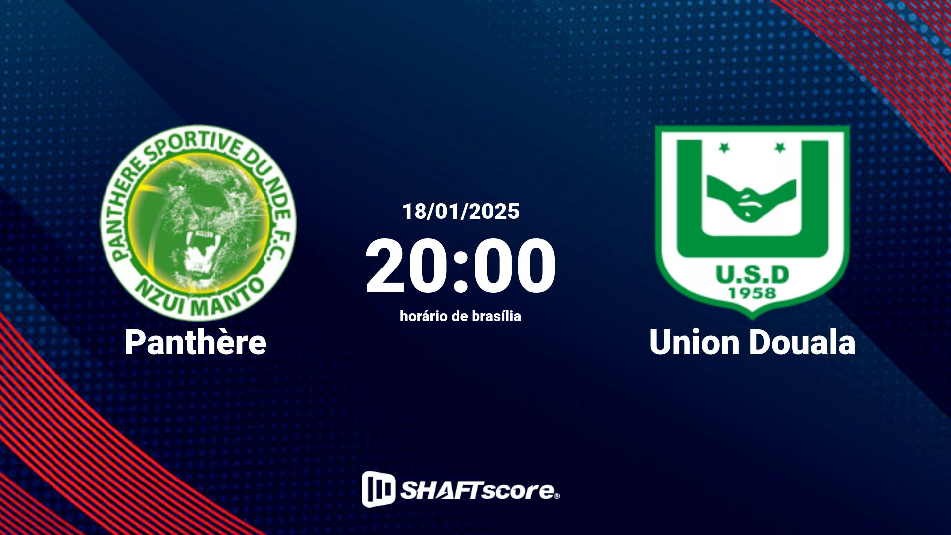 Estatísticas do jogo Panthère vs Union Douala 18.01 20:00