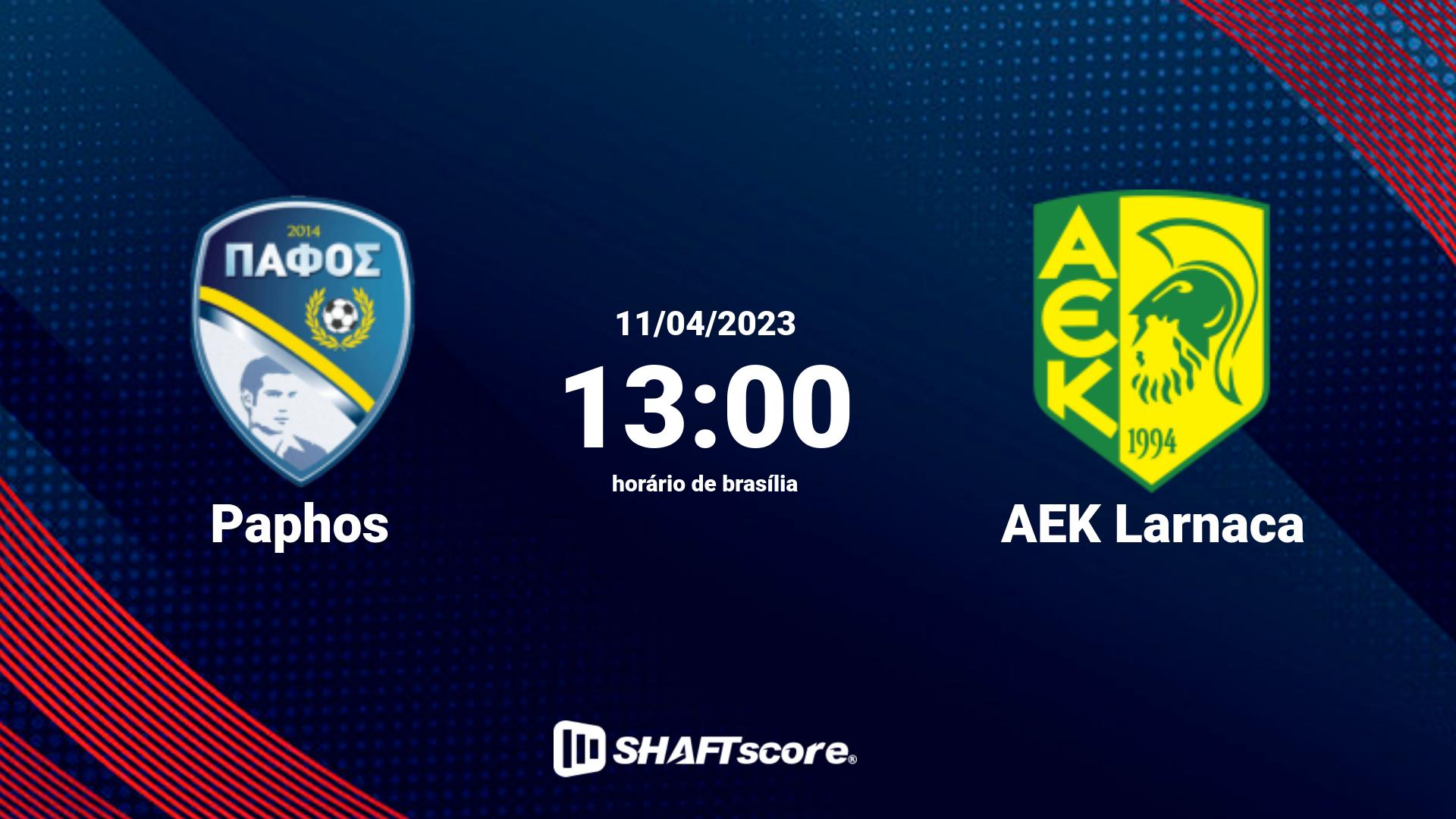 Estatísticas do jogo Paphos vs AEK Larnaca 11.04 13:00