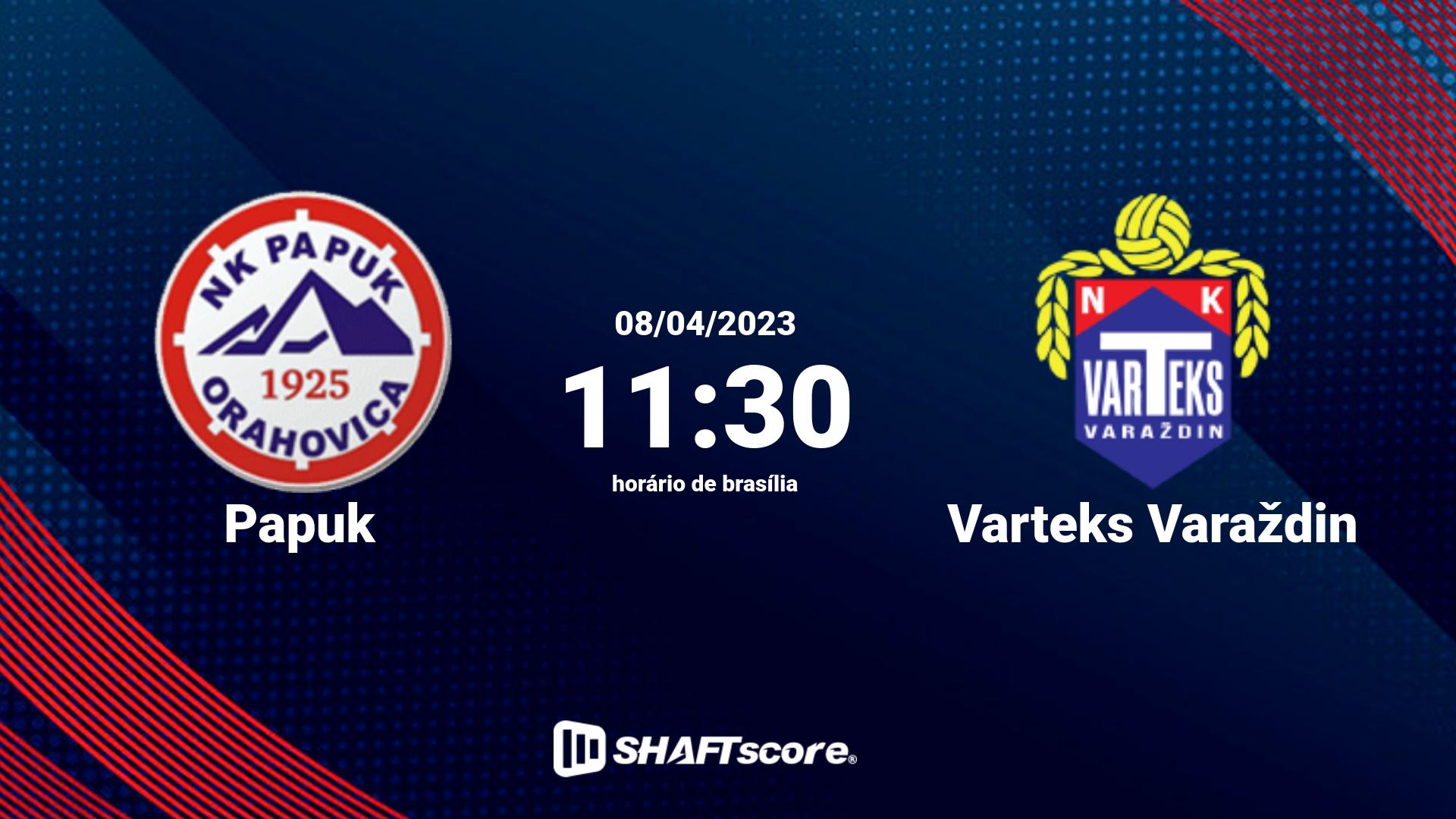 Estatísticas do jogo Papuk vs Varteks Varaždin 08.04 11:30