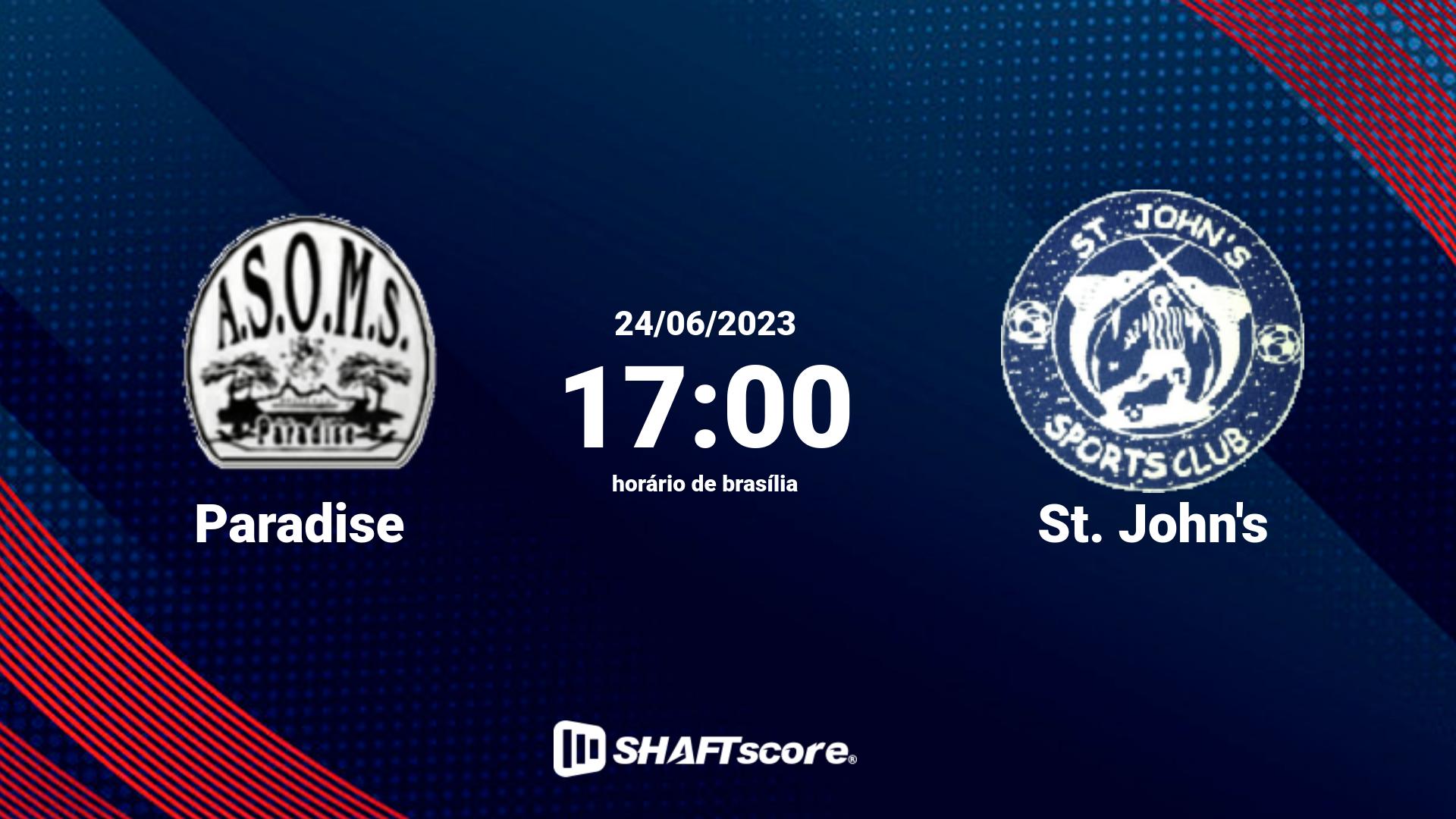 Estatísticas do jogo Paradise vs St. John's 24.06 17:00