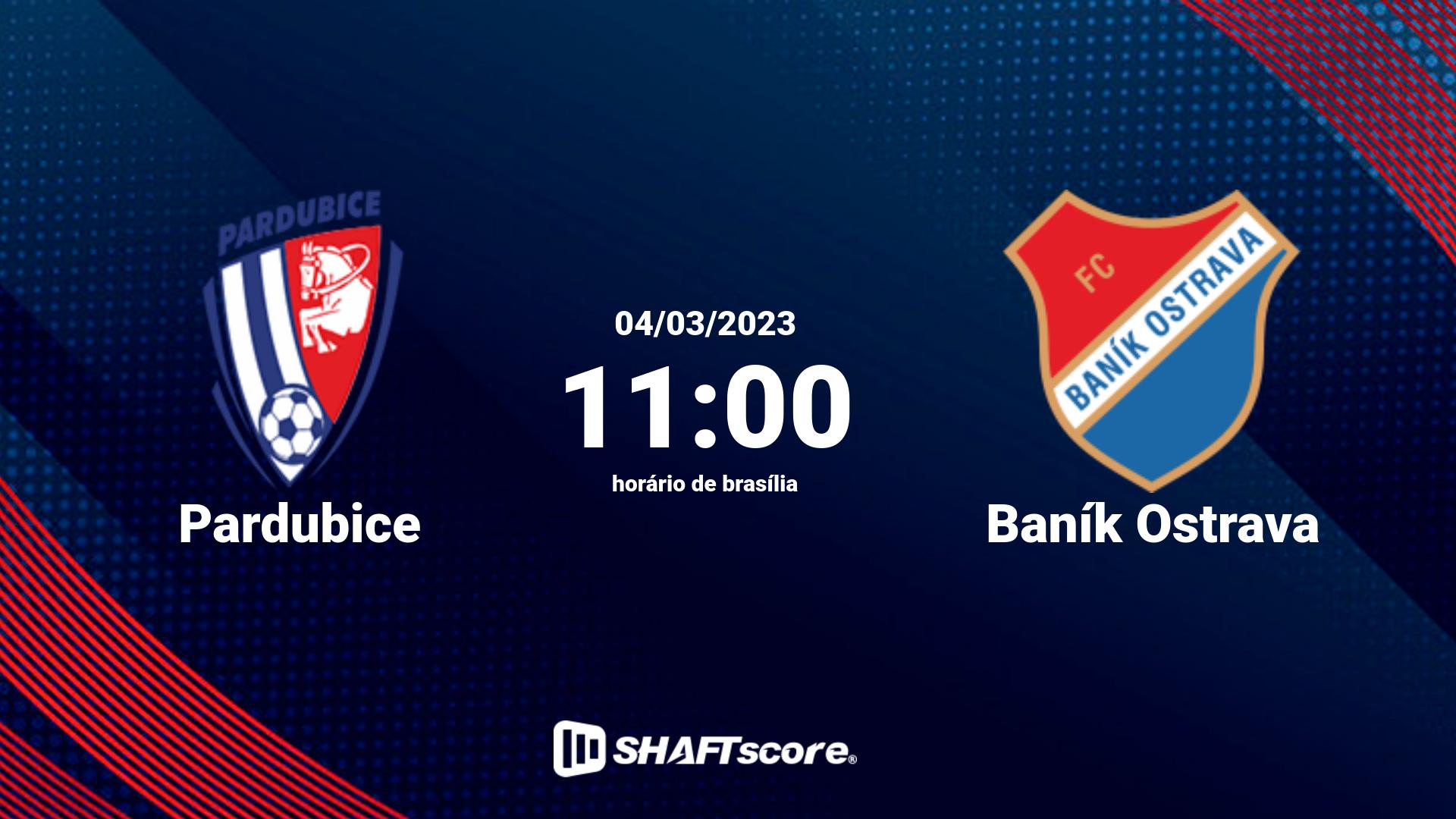 Estatísticas do jogo Pardubice vs Baník Ostrava 04.03 11:00