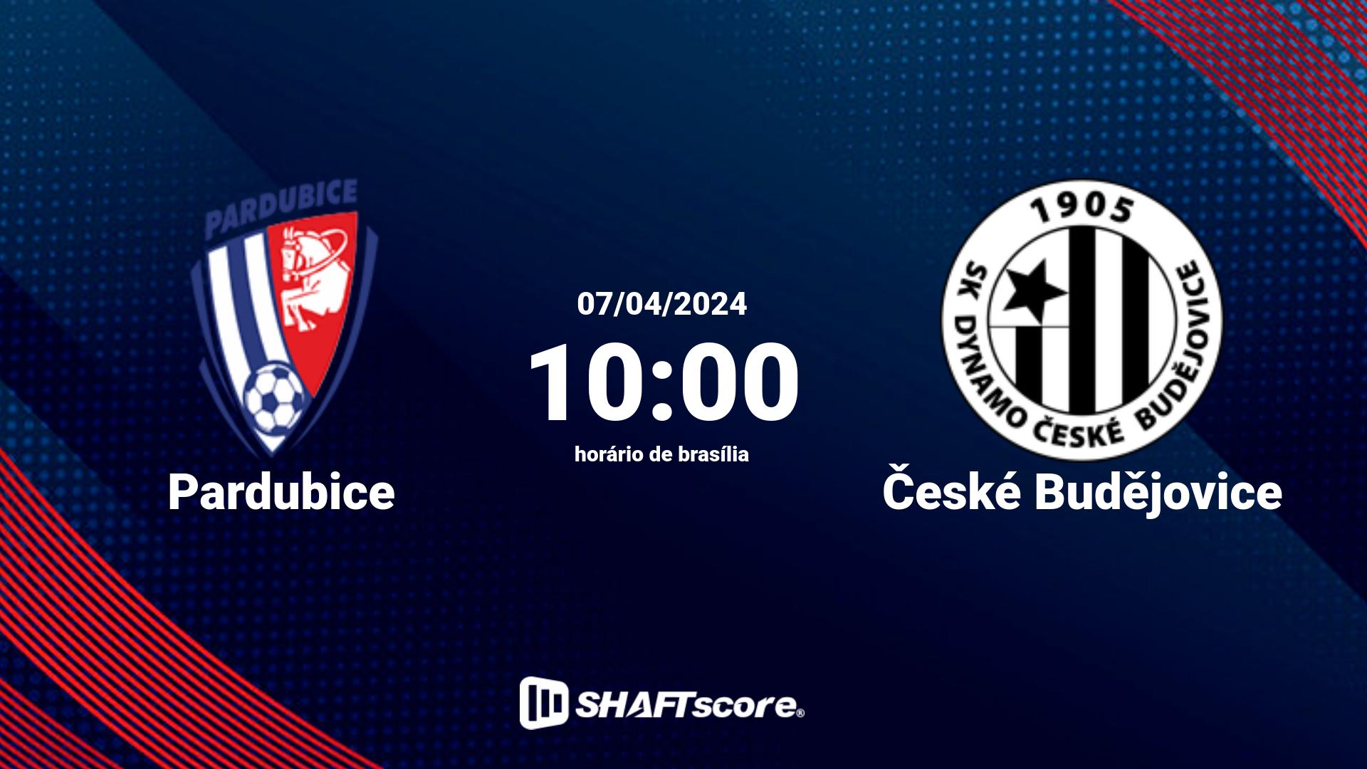 Estatísticas do jogo Pardubice vs České Budějovice 07.04 10:00